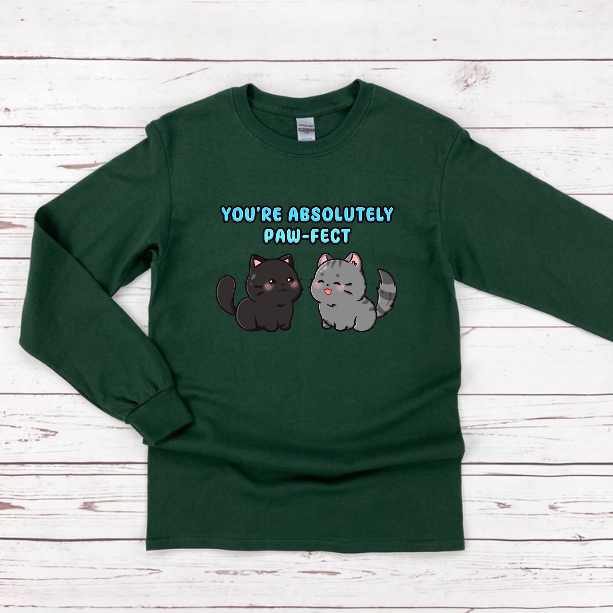 You're Absolutely Paw-Fect Cat Couple Long Sleeve Shirt