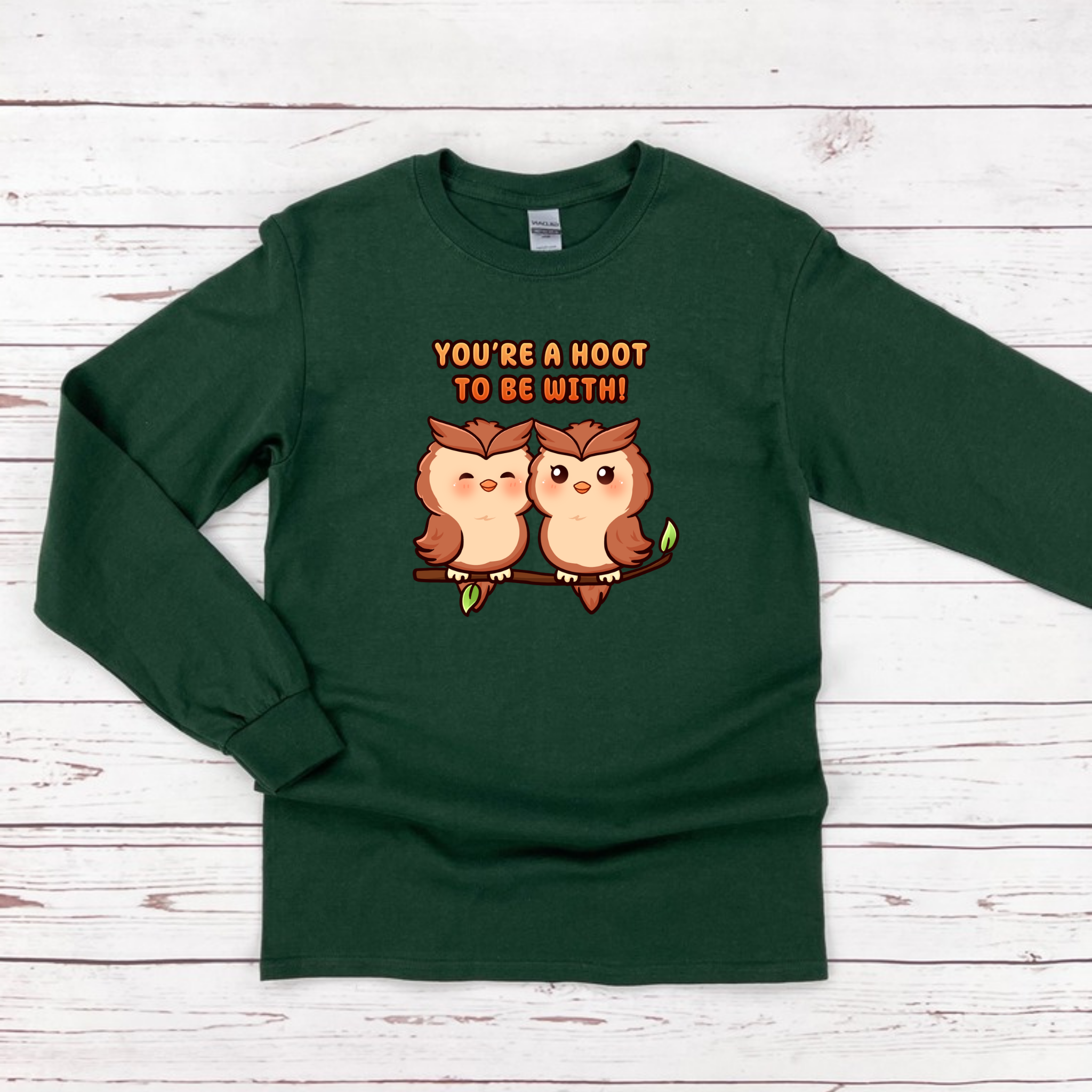 You're a Hoot to Be With Owl Couple Long Sleeve Shirt