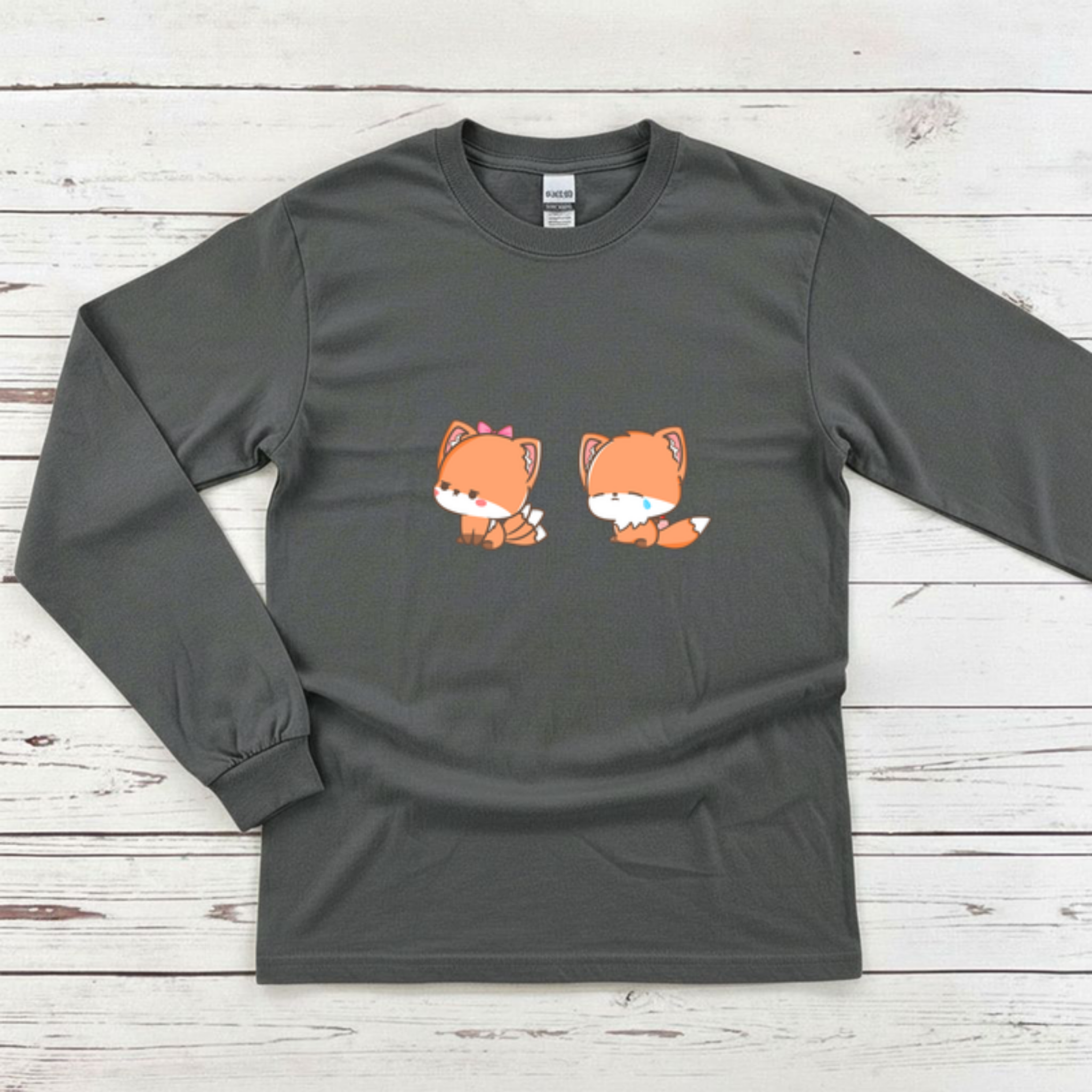 Upset Fox Couple Long Sleeve Shirt