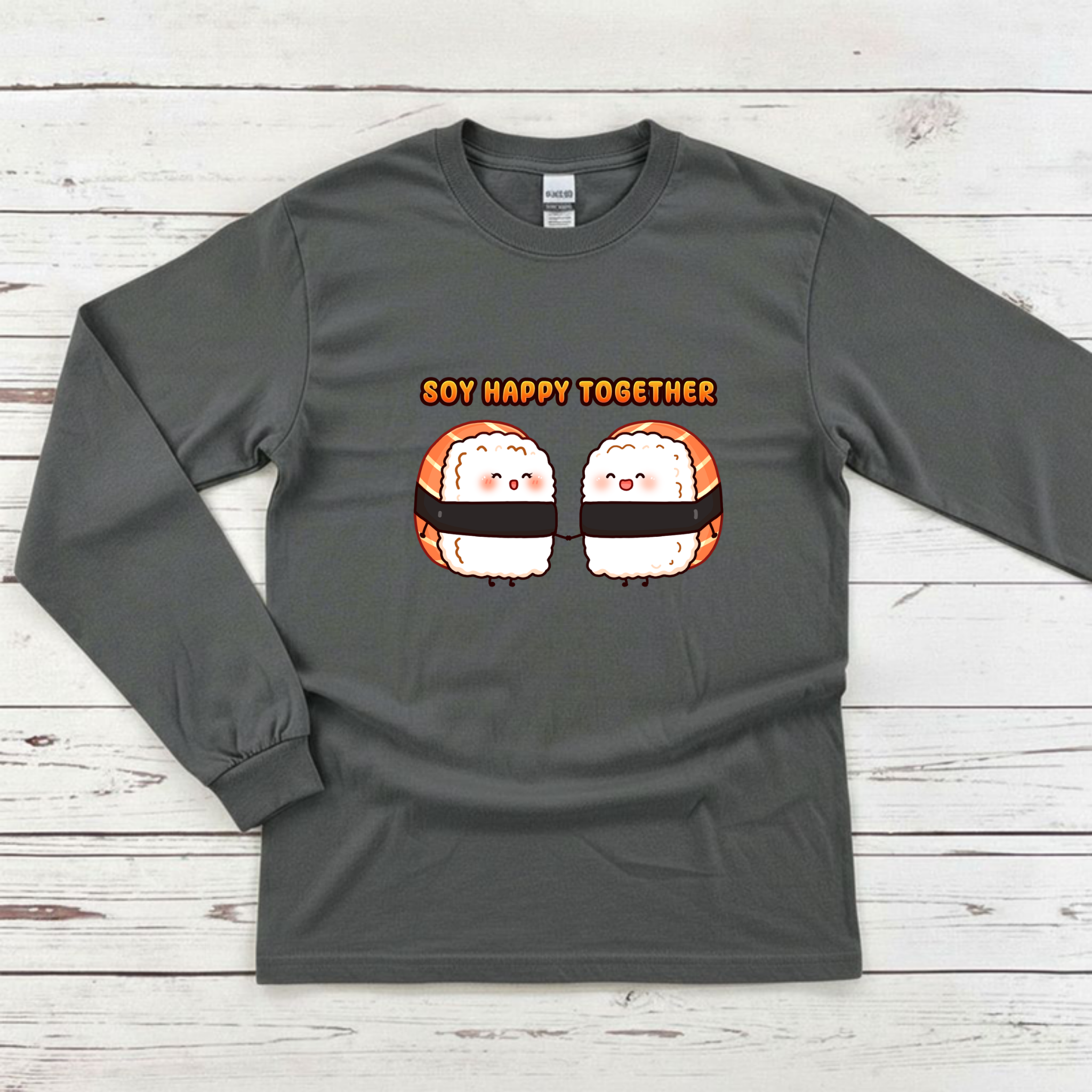 Soy Happy Together Sushi Couple Long Sleeve Shirt