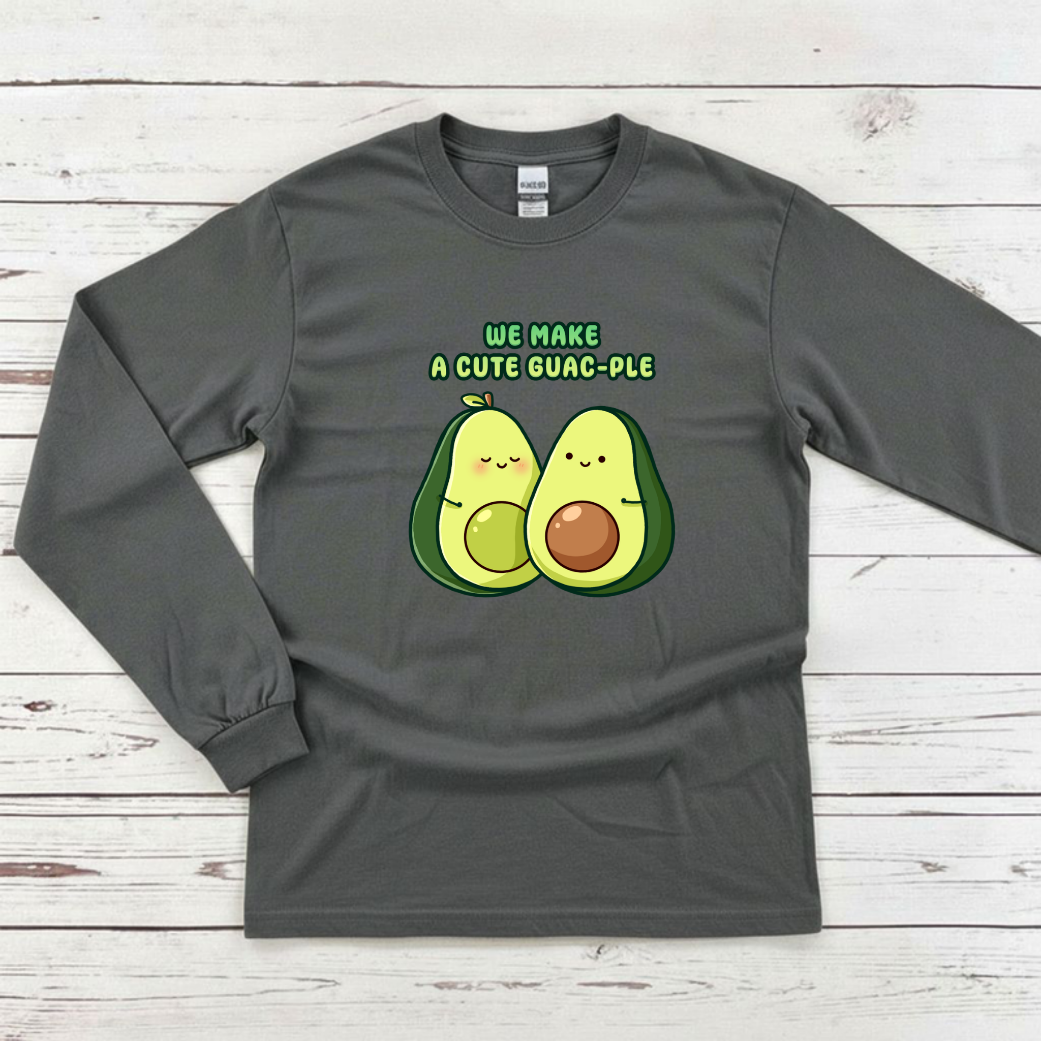 We Make a Cute Guac-ple Avocado Couple Long Sleeve Shirt