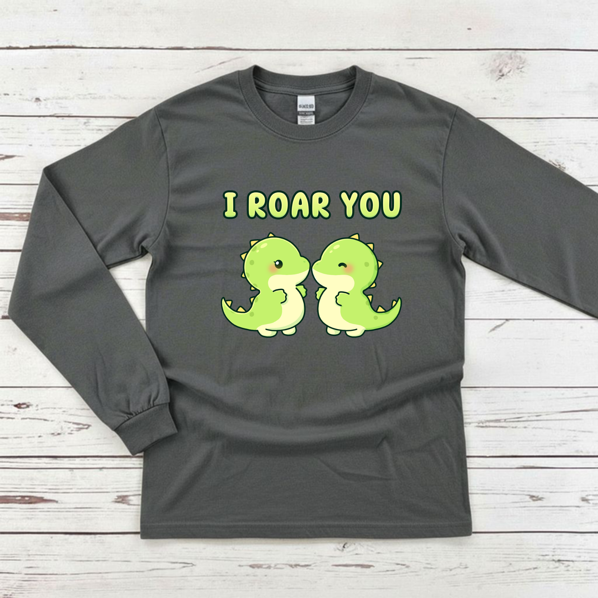 I Roar You Dinosaur Couple Long Sleeve Shirt