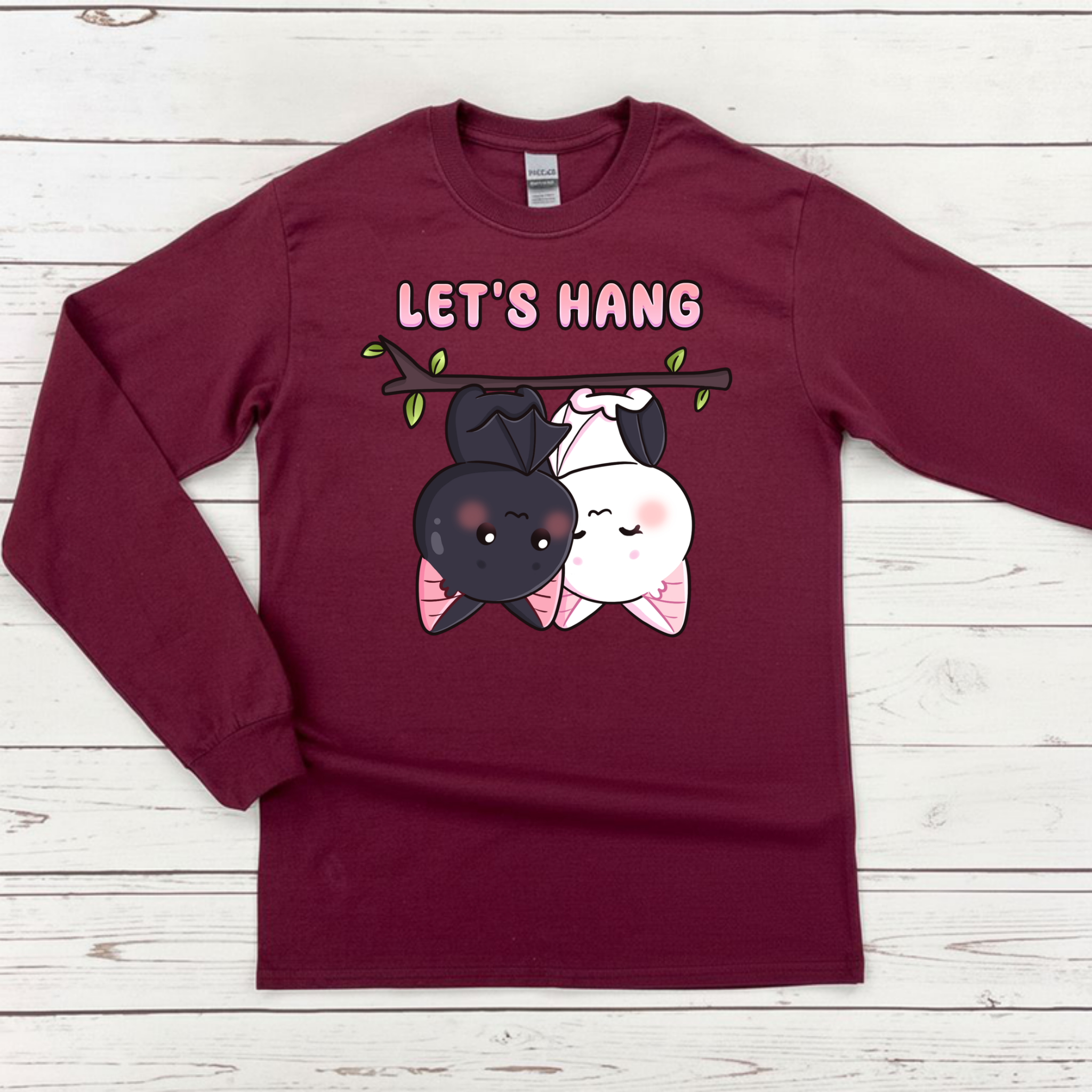 Let's Hang Bat Couple Long Sleeve Shirt