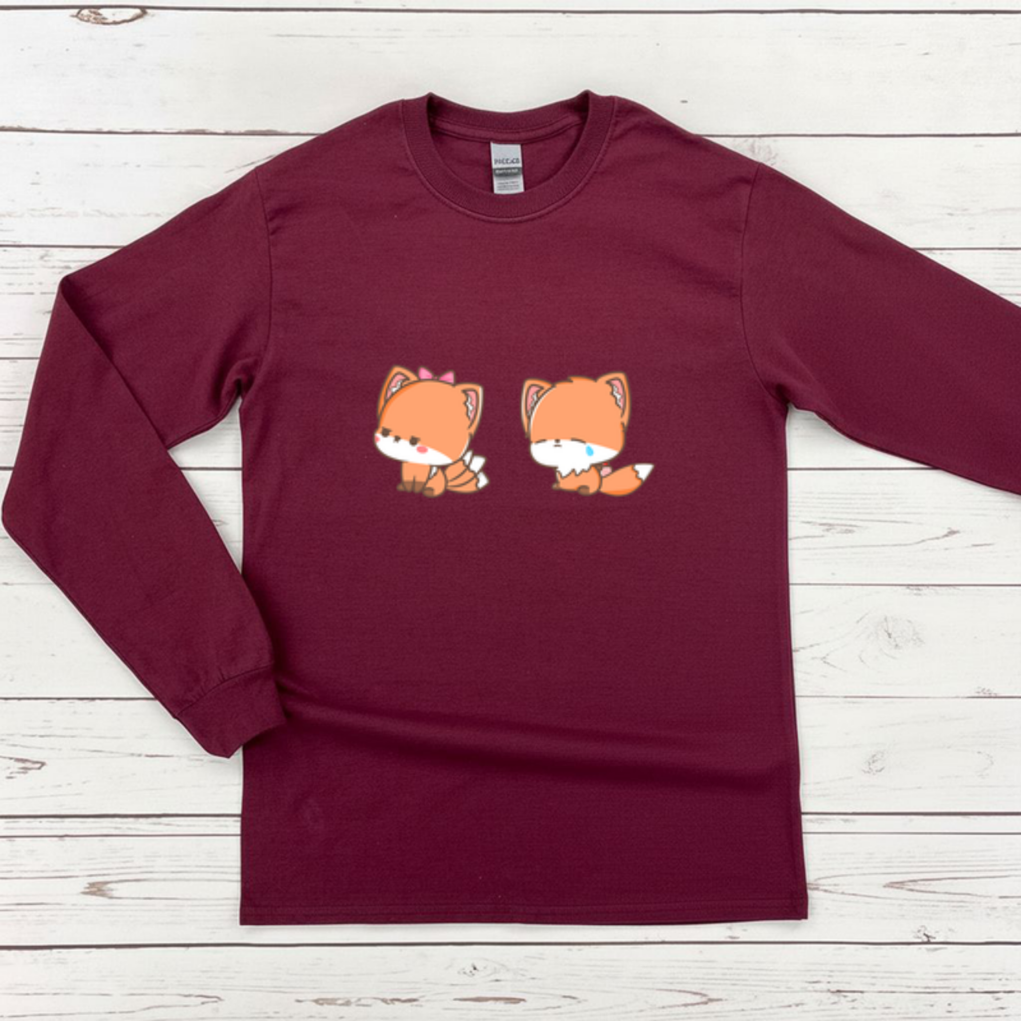 Upset Fox Couple Long Sleeve Shirt