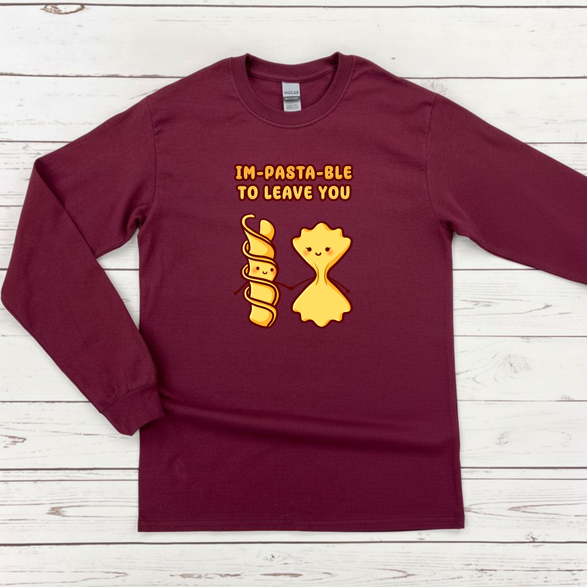 Im-Pasta-Ble to to Leave You Pasta Couple Long Sleeve Shirt