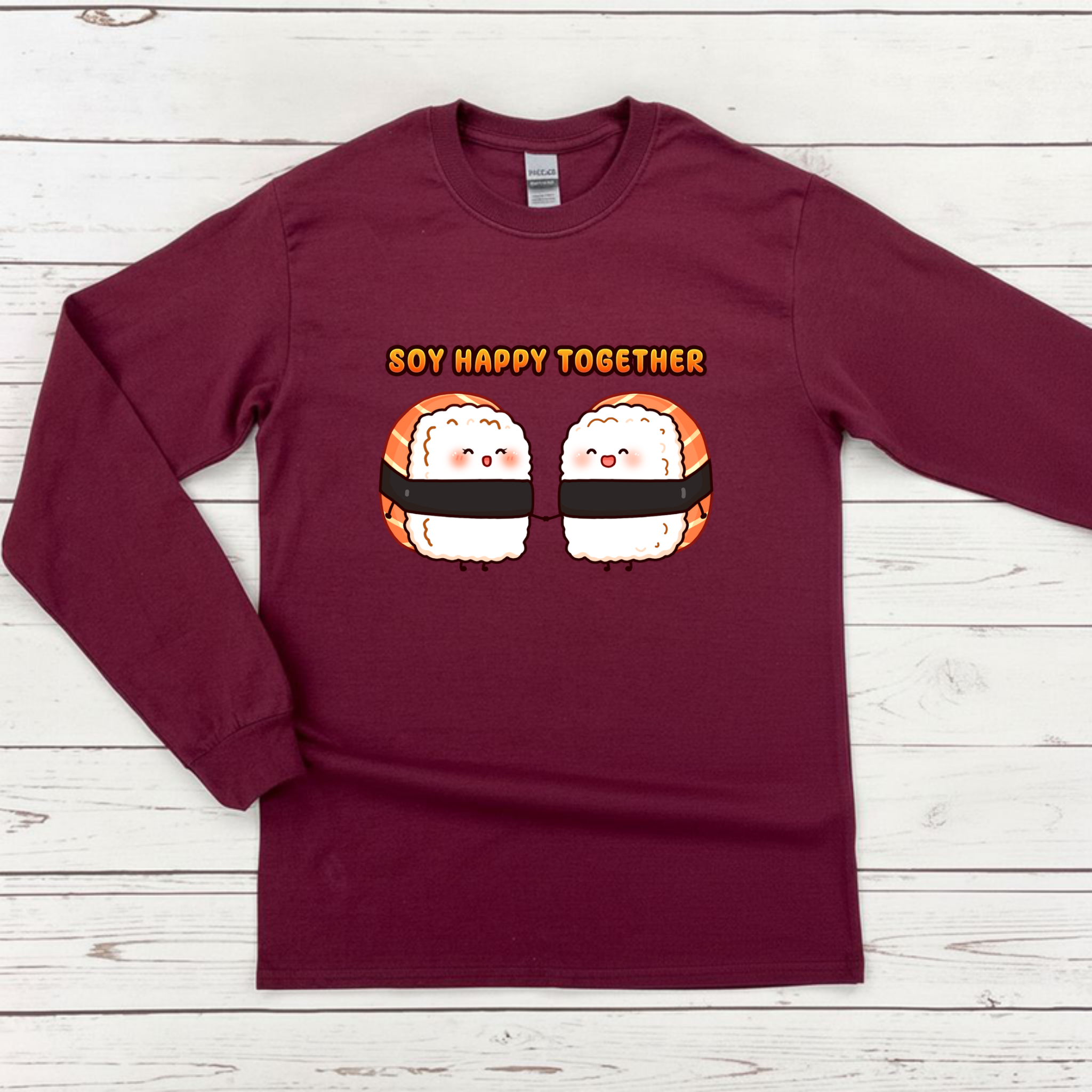 Soy Happy Together Sushi Couple Long Sleeve Shirt