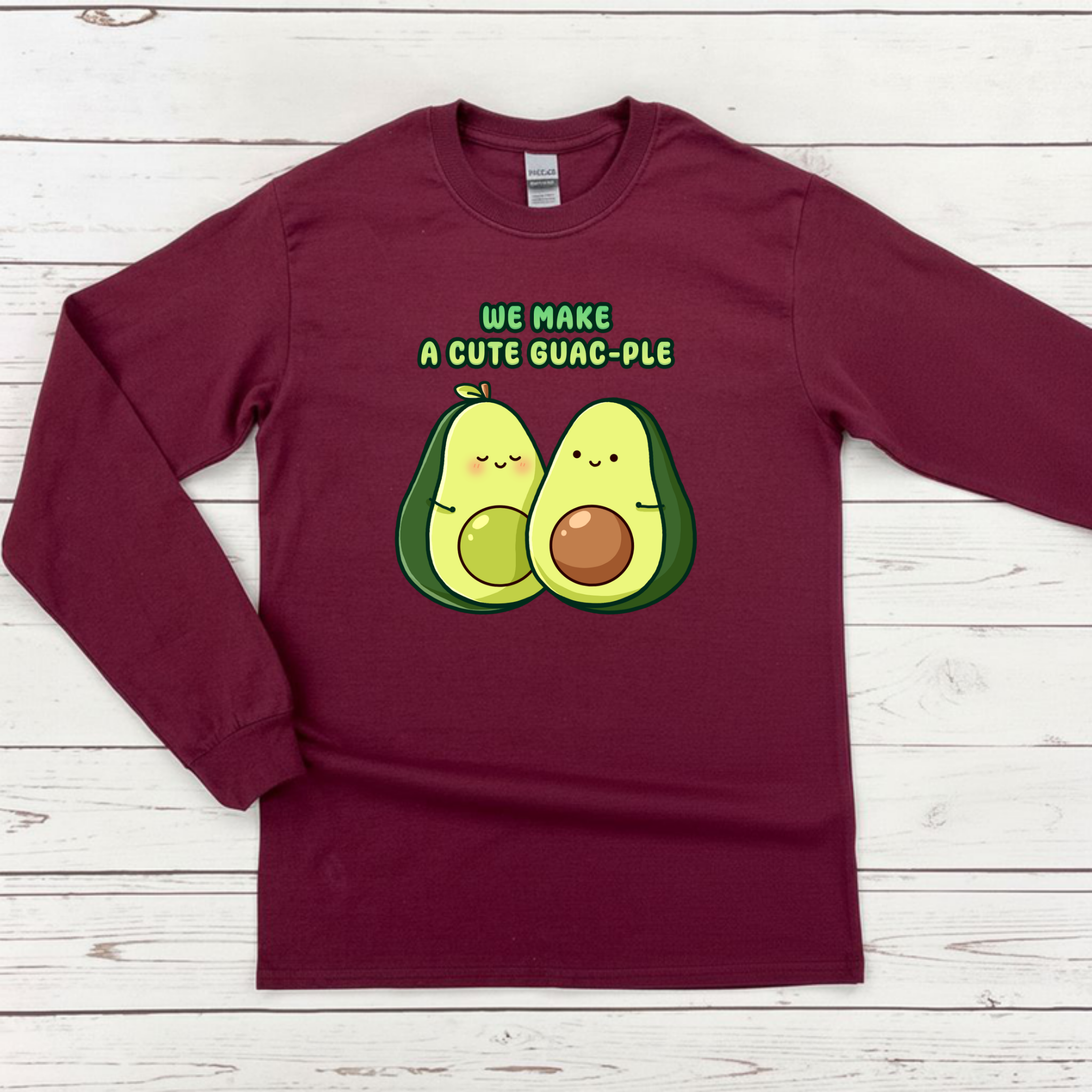 We Make a Cute Guac-ple Avocado Couple Long Sleeve Shirt