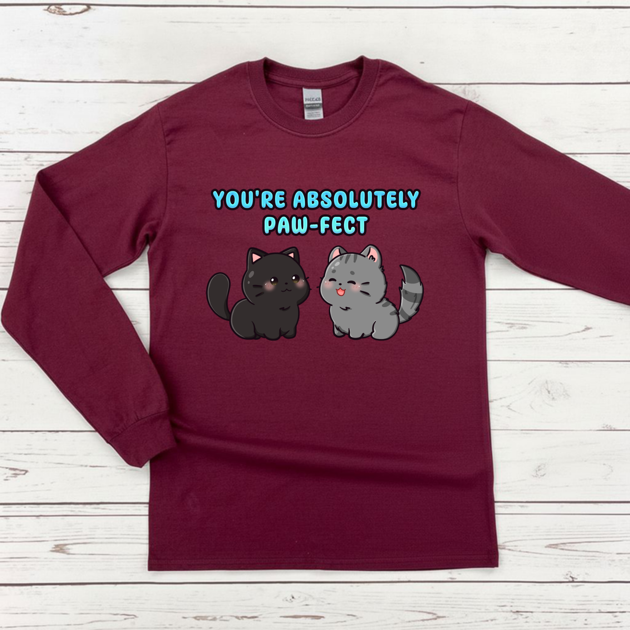 You're Absolutely Paw-Fect Cat Couple Long Sleeve Shirt