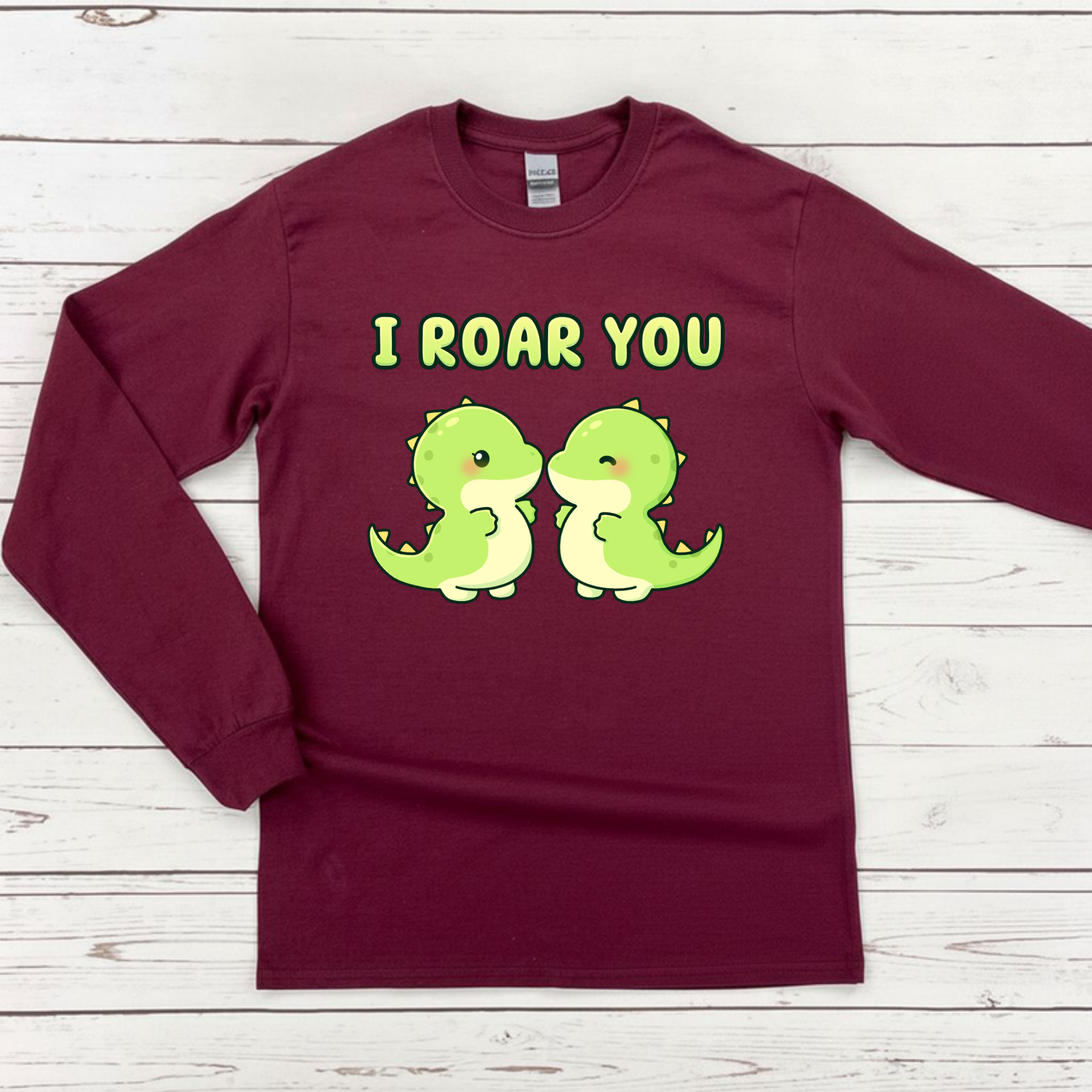 I Roar You Dinosaur Couple Long Sleeve Shirt