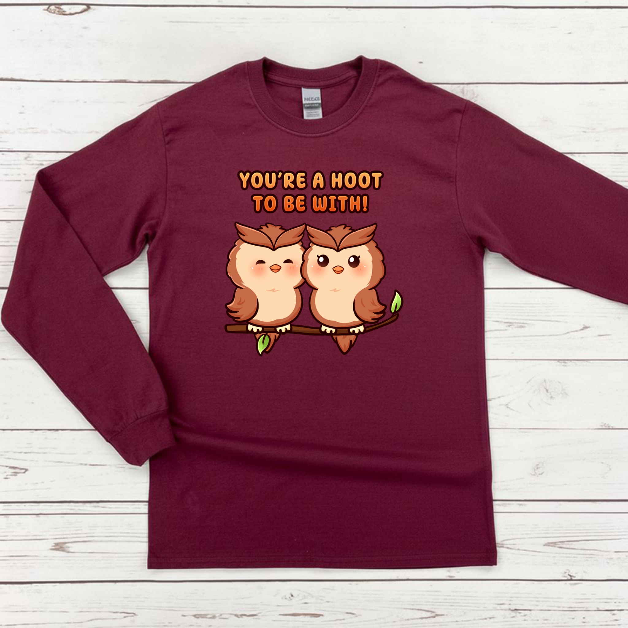 You're a Hoot to Be With Owl Couple Long Sleeve Shirt