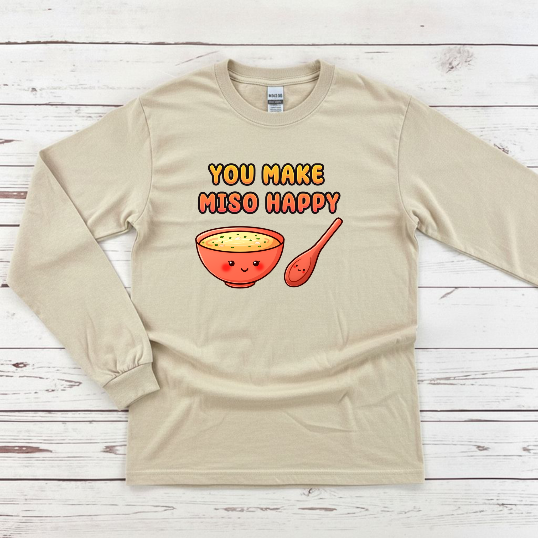 You Make Miso Happy Miso Soup and Spoon Couple Long Sleeve Shirt