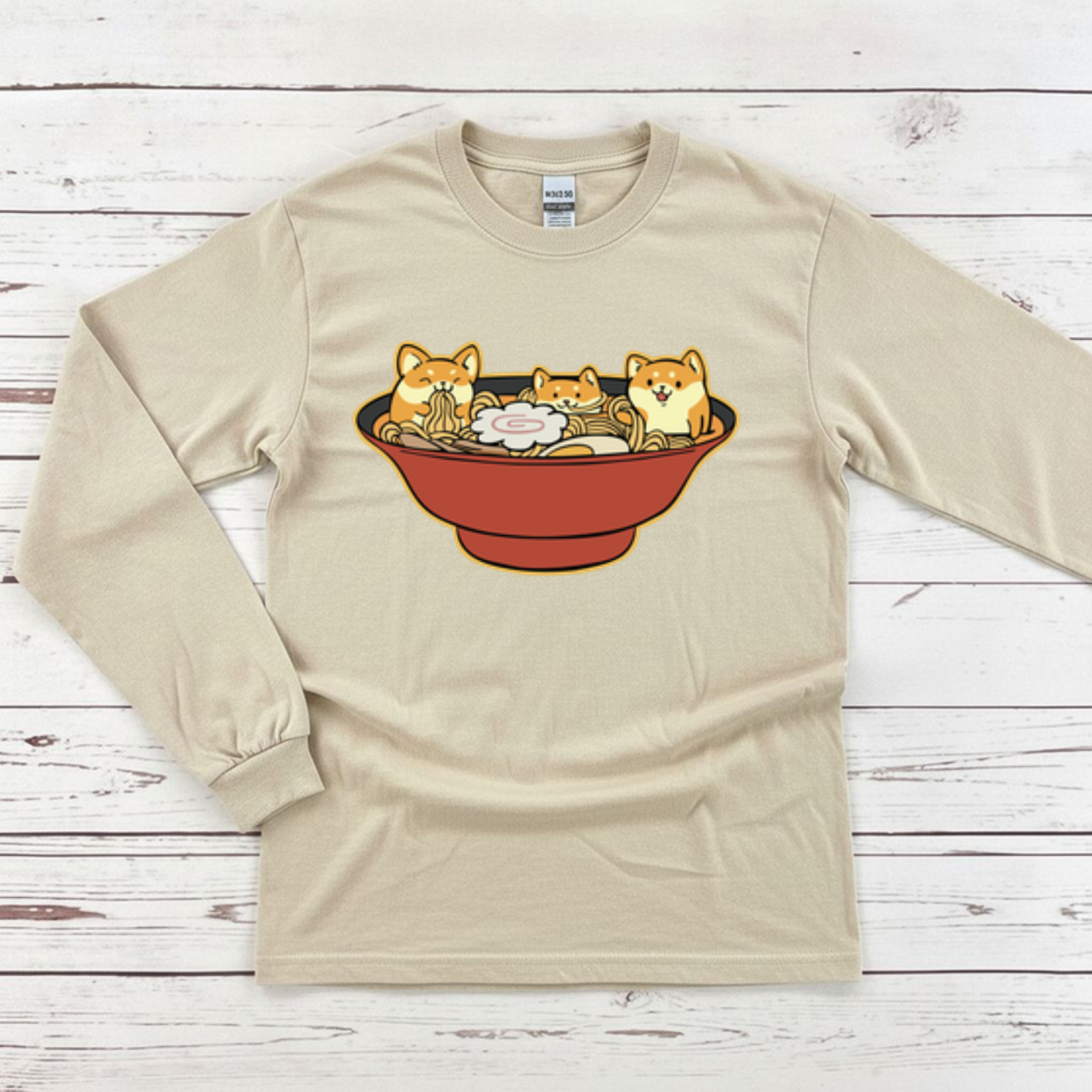 Shiba Inu Ramen Bowl Long Sleeve Shirt