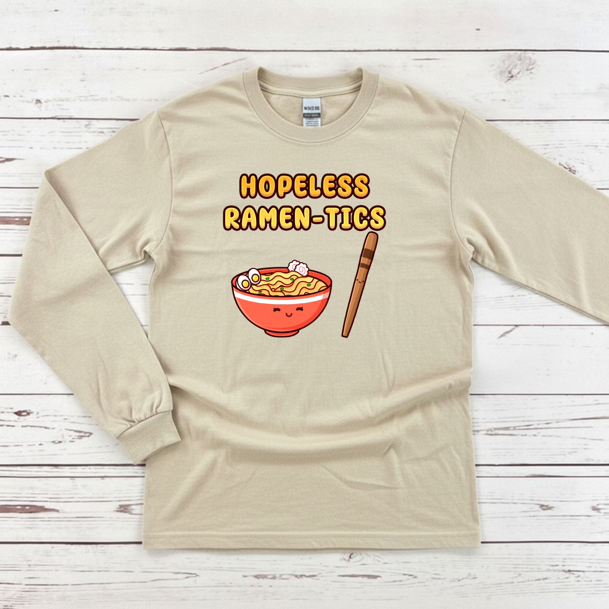 Hopeless Ramen-tics Ramen and Chopstick Couple Long Sleeve Shirt