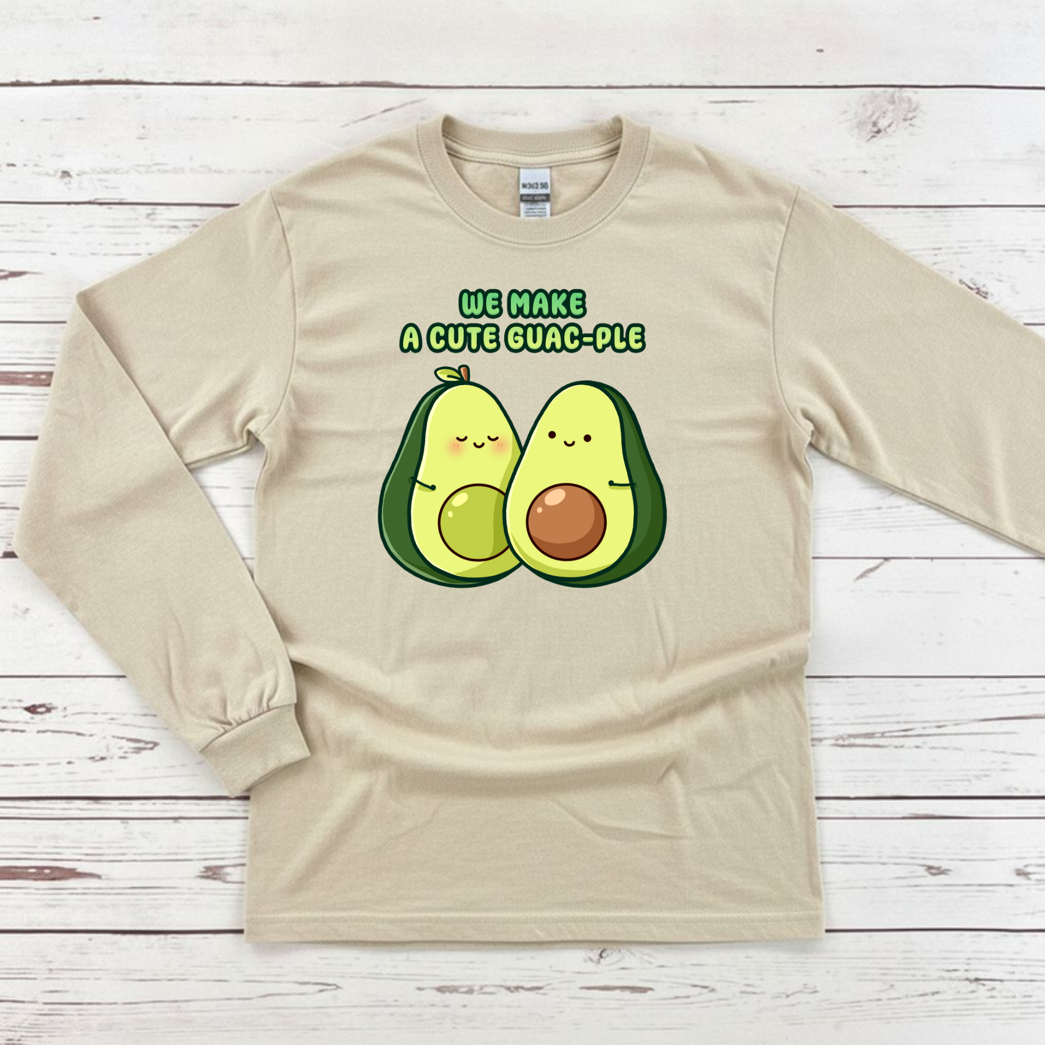 We Make a Cute Guac-ple Avocado Couple Long Sleeve Shirt