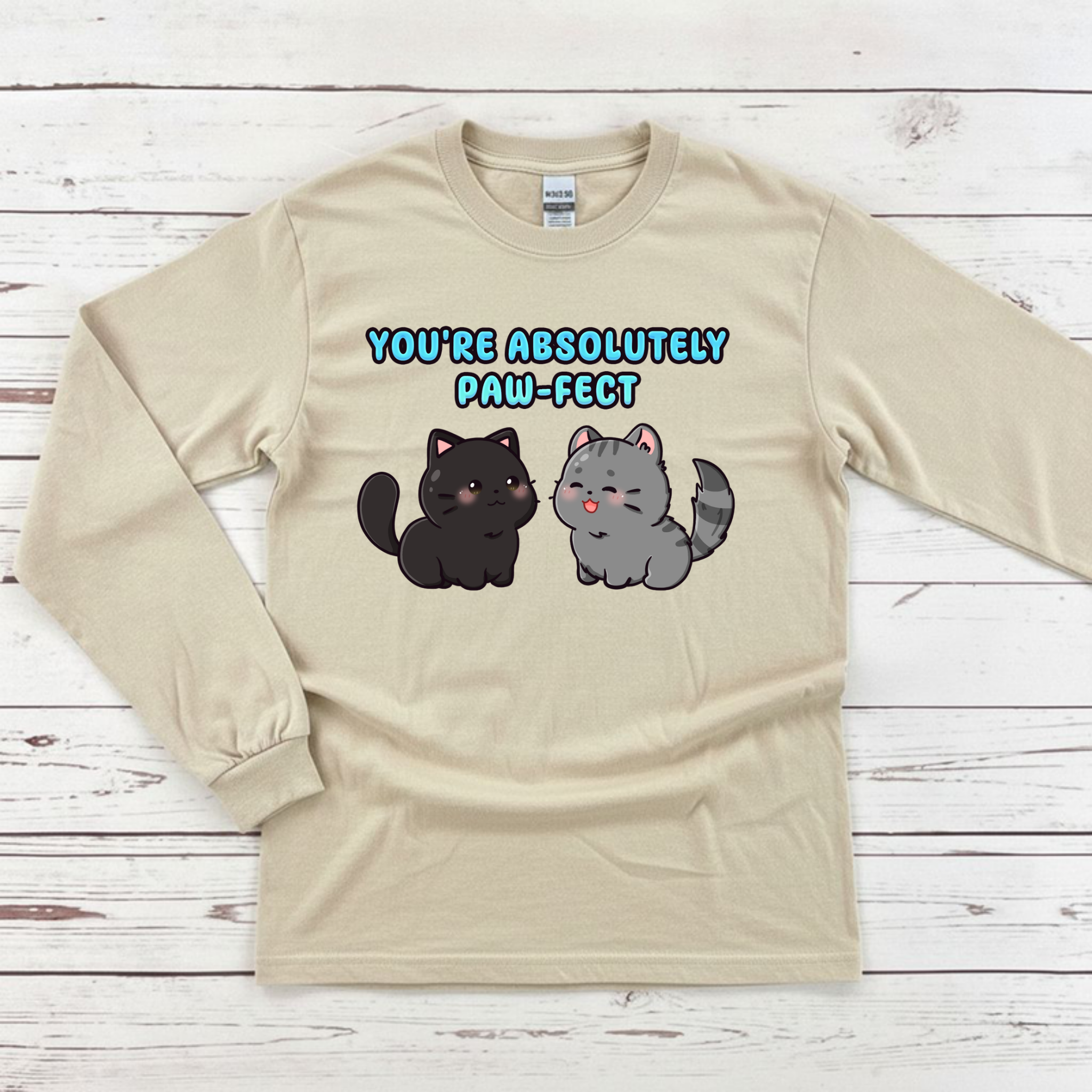 You're Absolutely Paw-Fect Cat Couple Long Sleeve Shirt