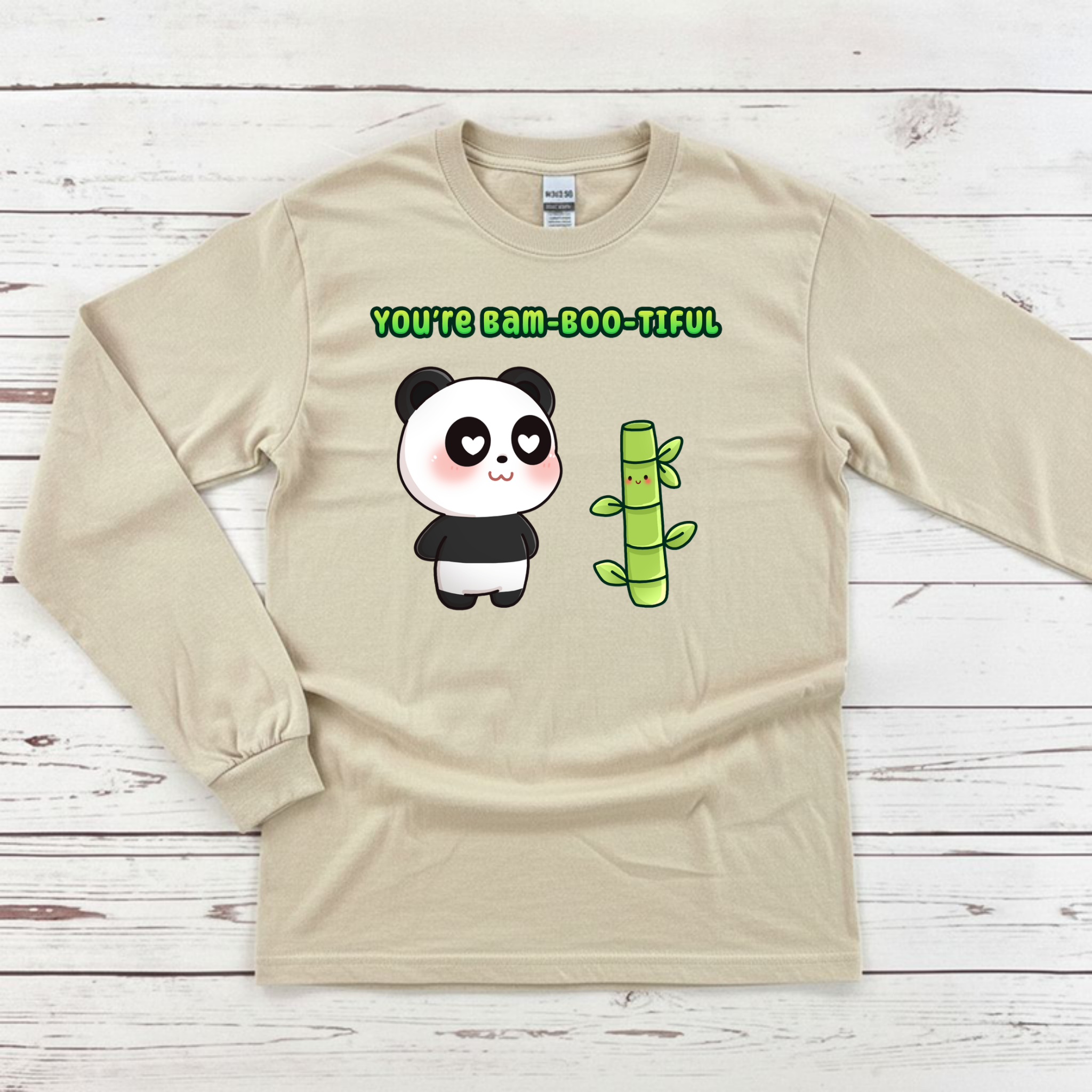 You're Bam-Boo-Tiful Panda and Bamboo Couple Long Sleeve Shirt