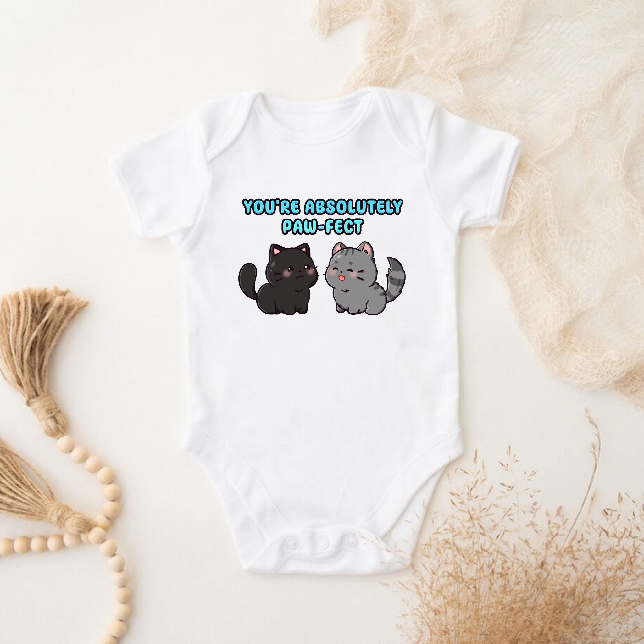 You're Absolutely Paw-Fect Cat Couple Onesie