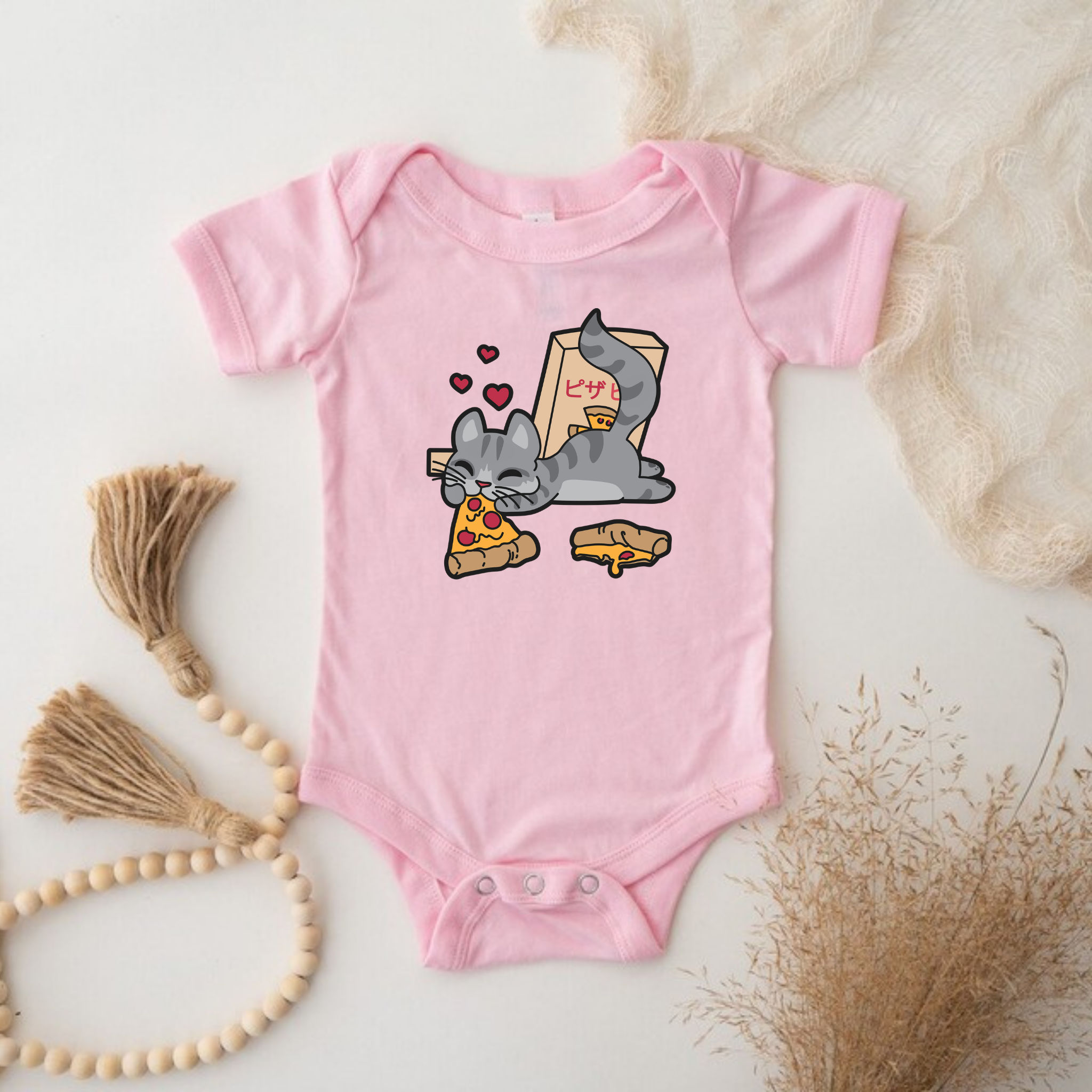 Cat Eating Pizza Onesie