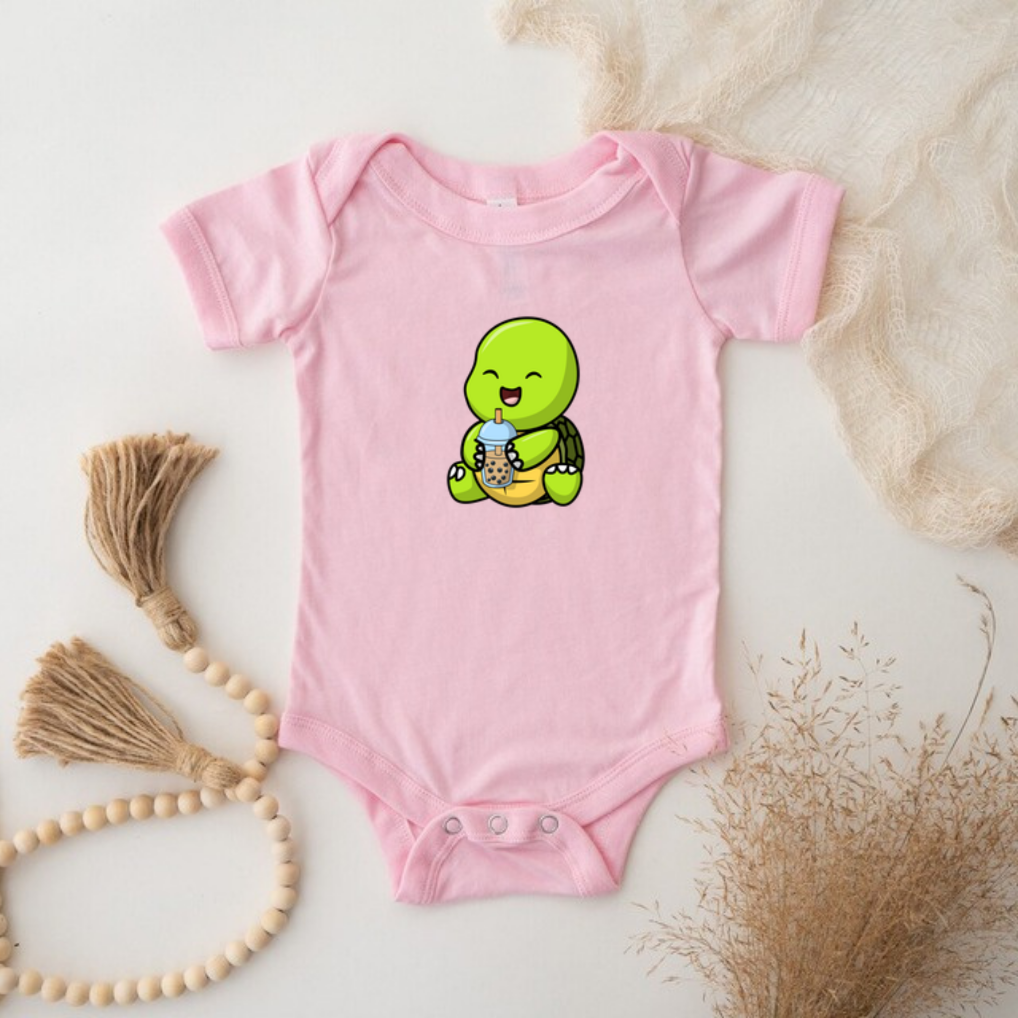 Baby Turtle with Boba Onesie