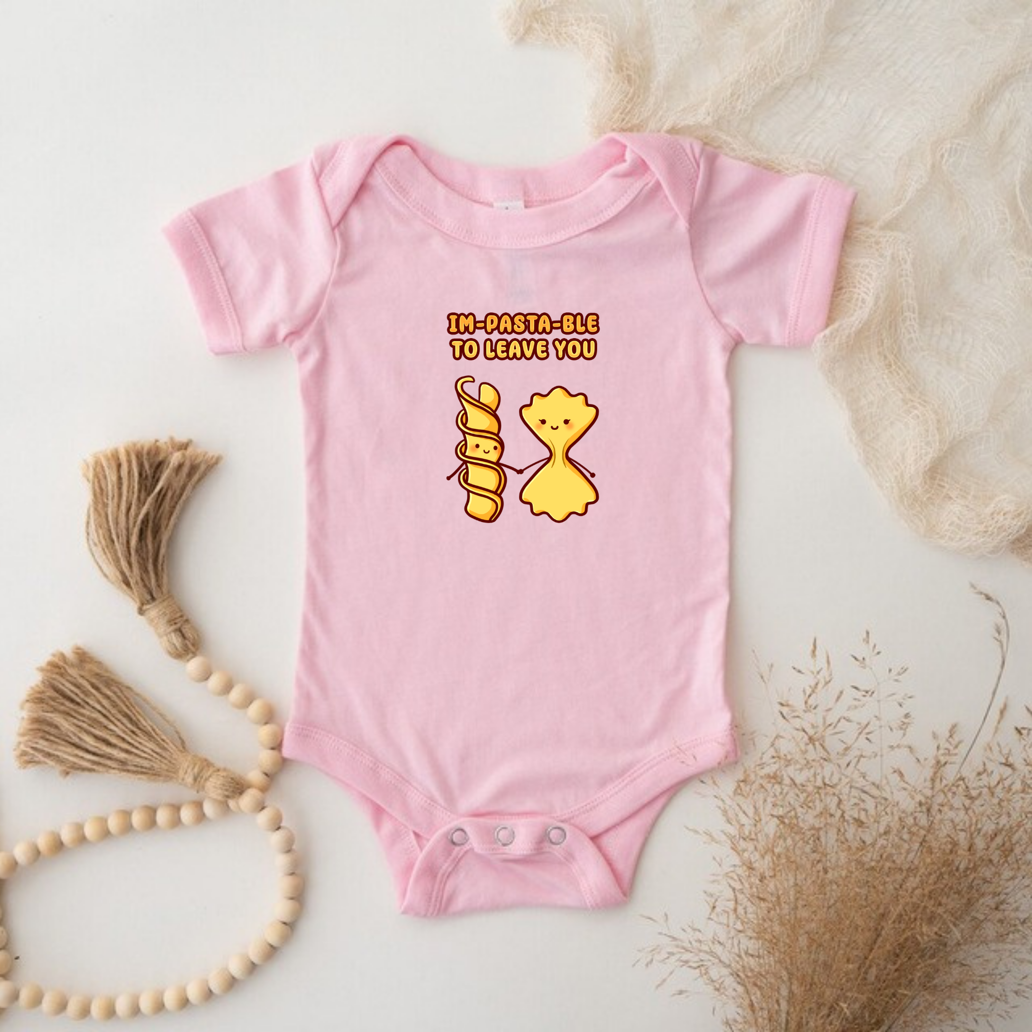 Im-Pasta-Ble to to Leave You Pasta Couple Onesie