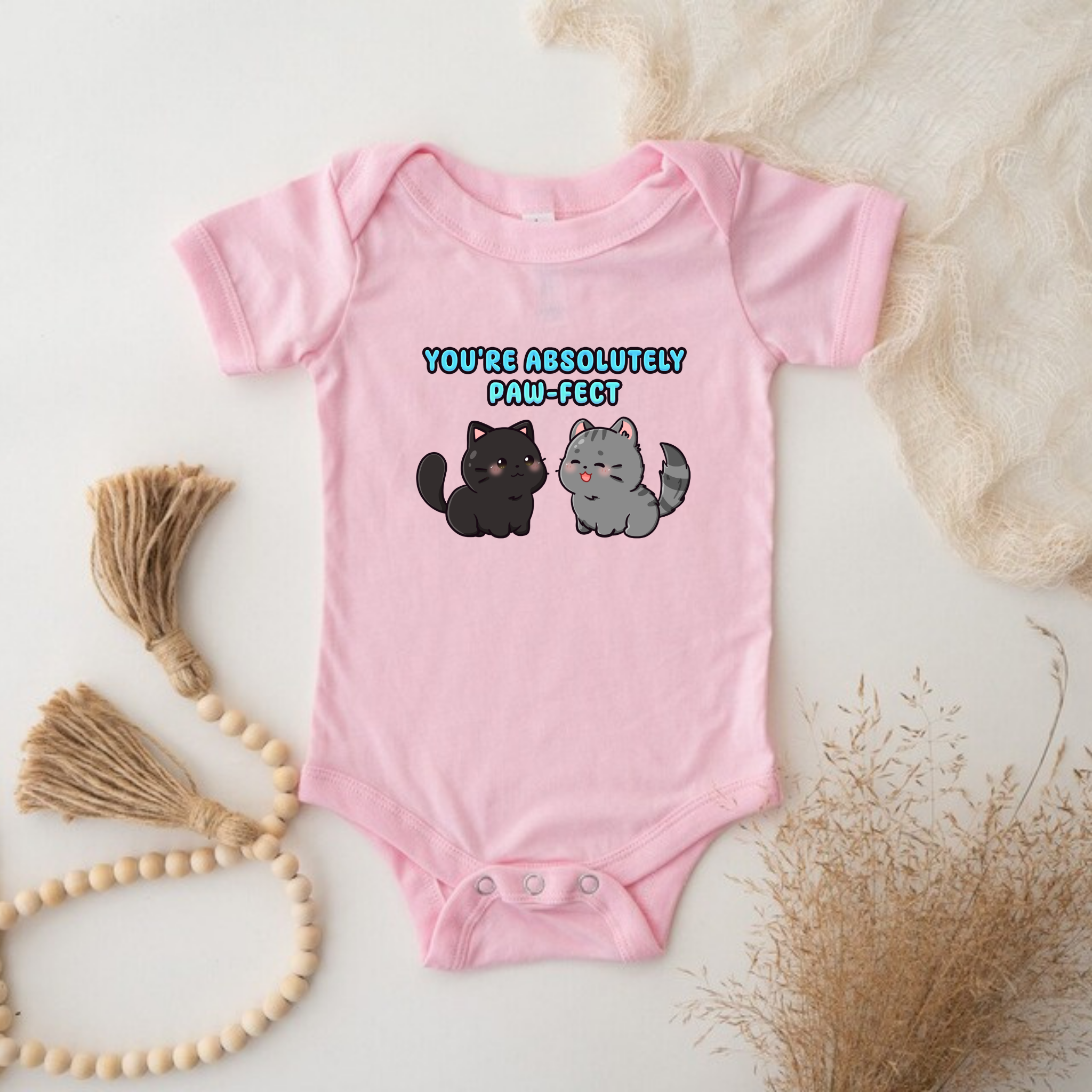 You're Absolutely Paw-Fect Cat Couple Onesie