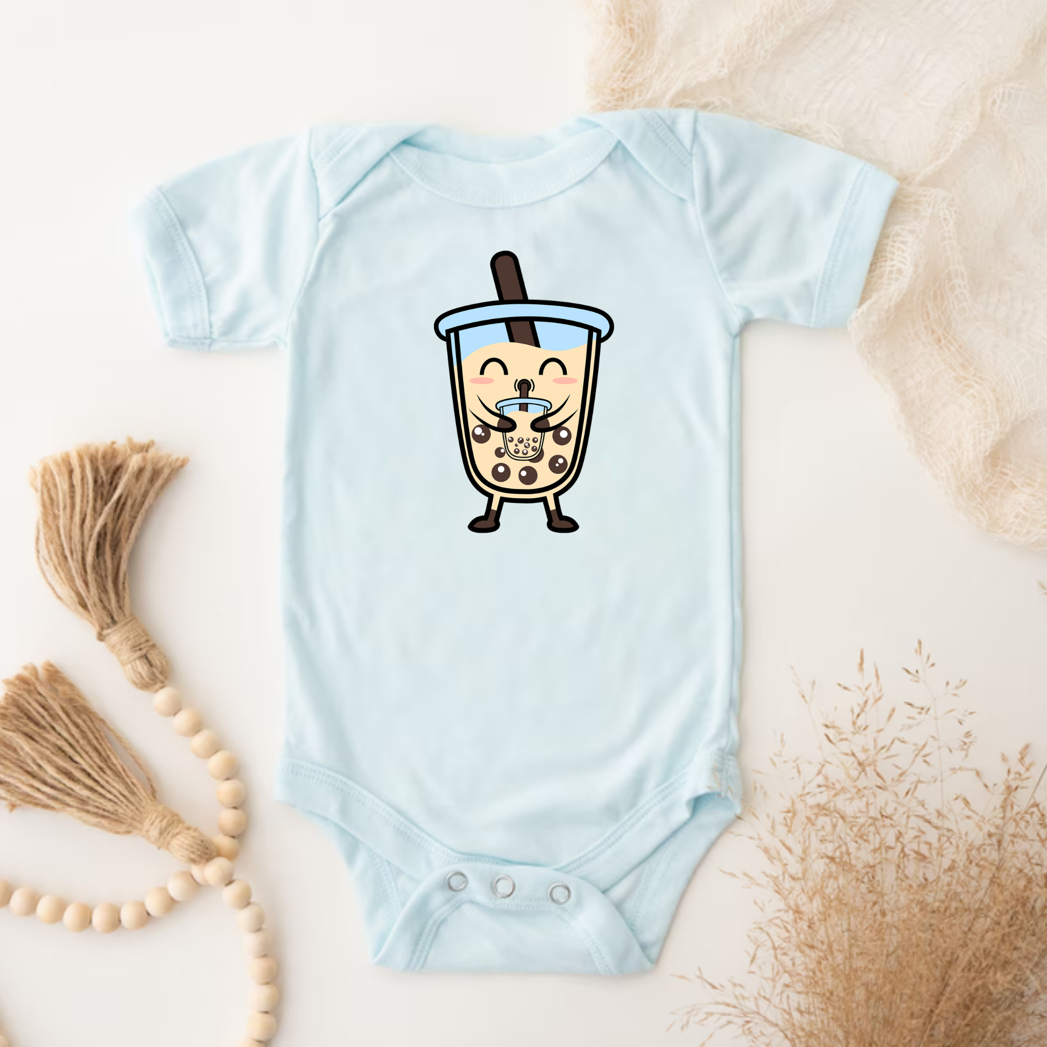 Boba Character Drinking Boba Tea Onesie