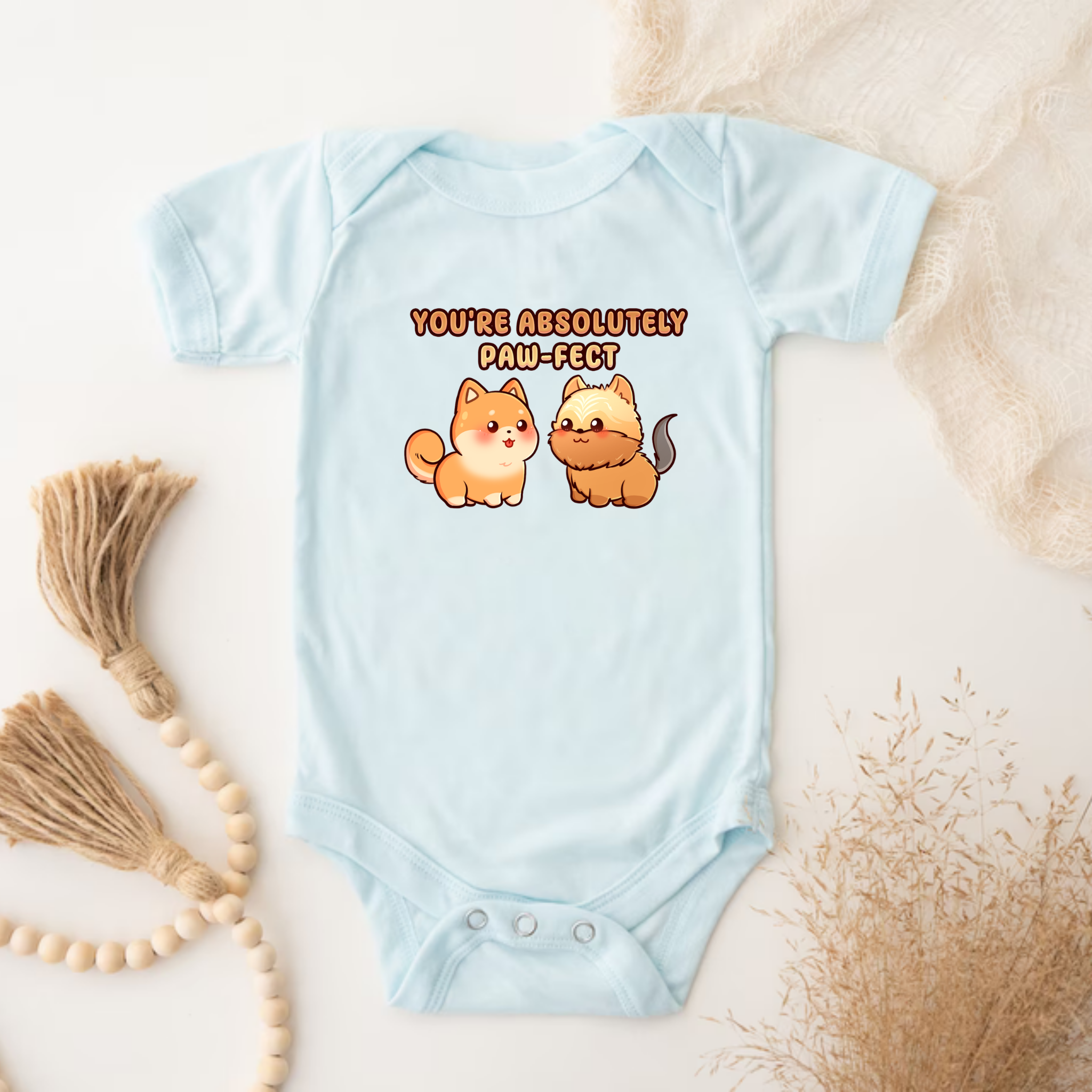 You're Absolutely Paw-fect Dog Couple - Shiba Inu & Yorkshire Terrier Onesie