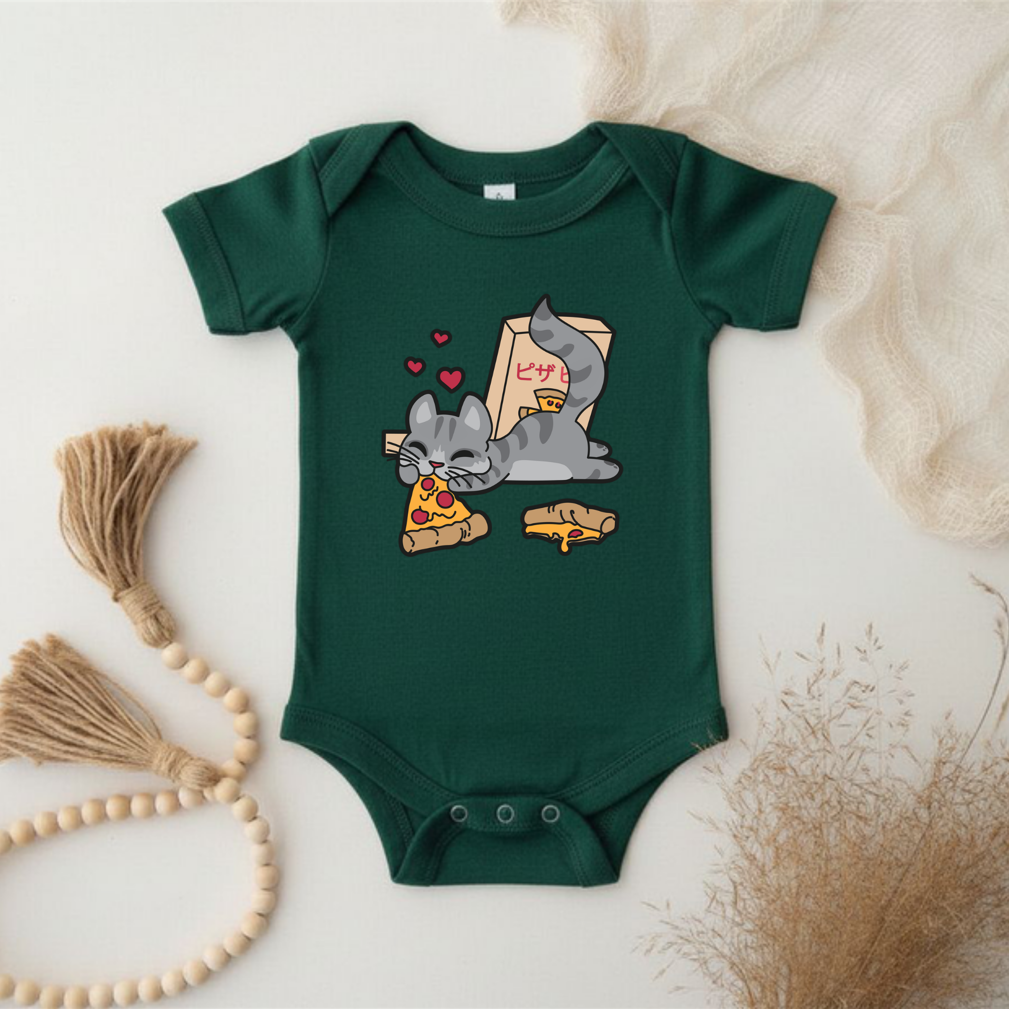 Cat Eating Pizza Onesie