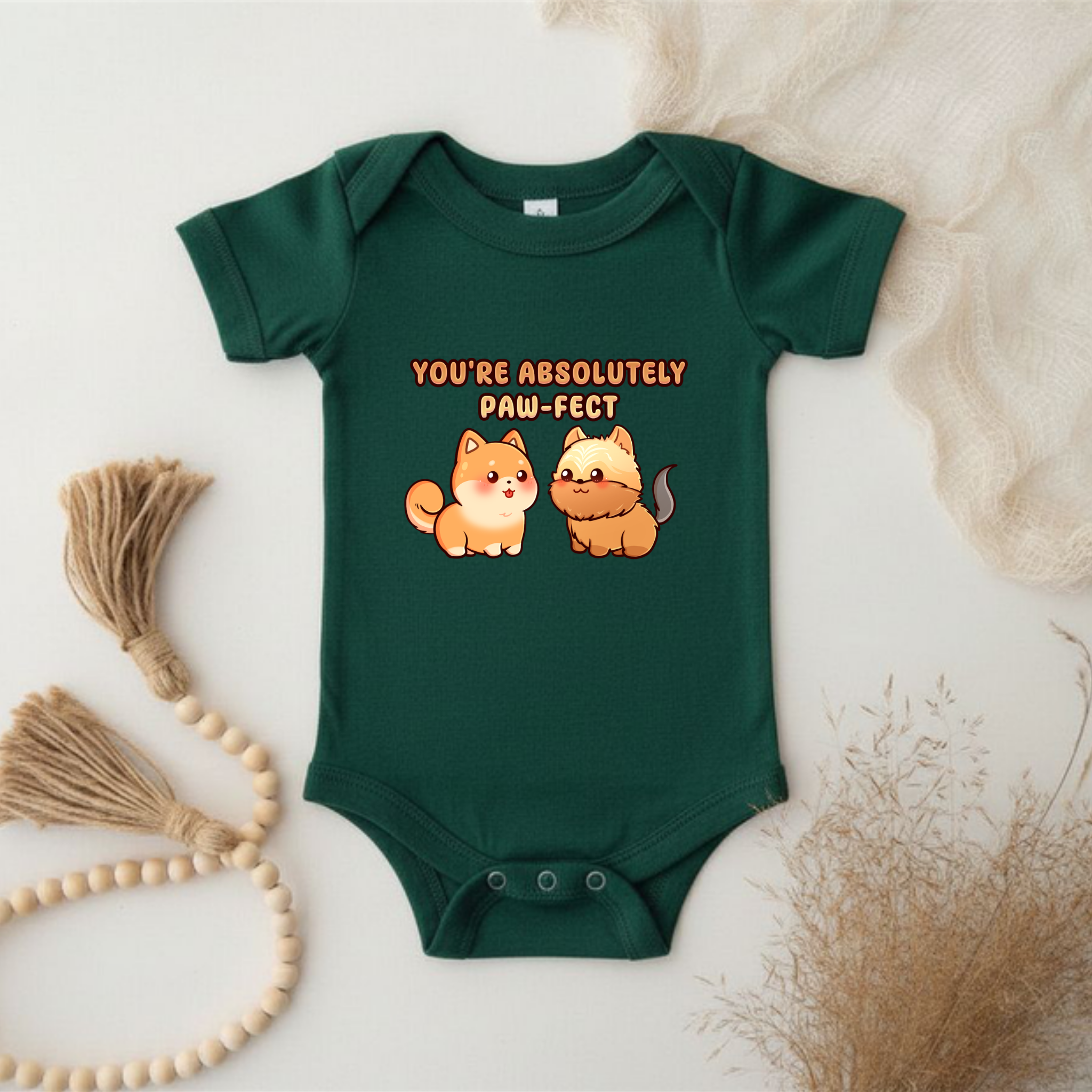 You're Absolutely Paw-fect Dog Couple - Shiba Inu & Yorkshire Terrier Onesie
