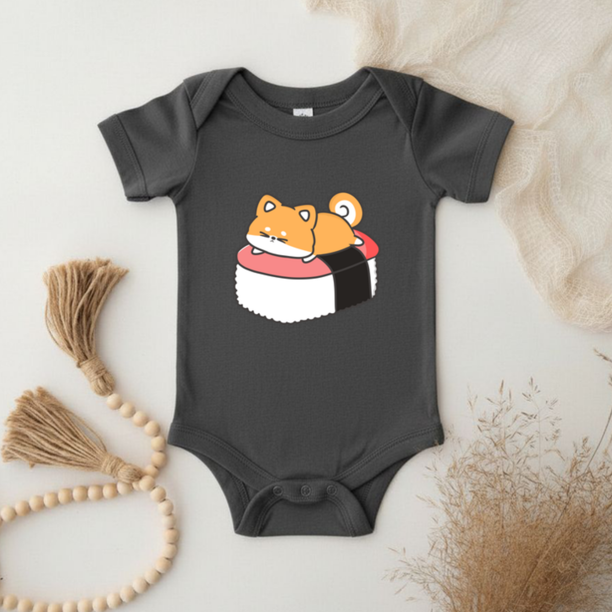 Puppy on Sushi Bed Onesie