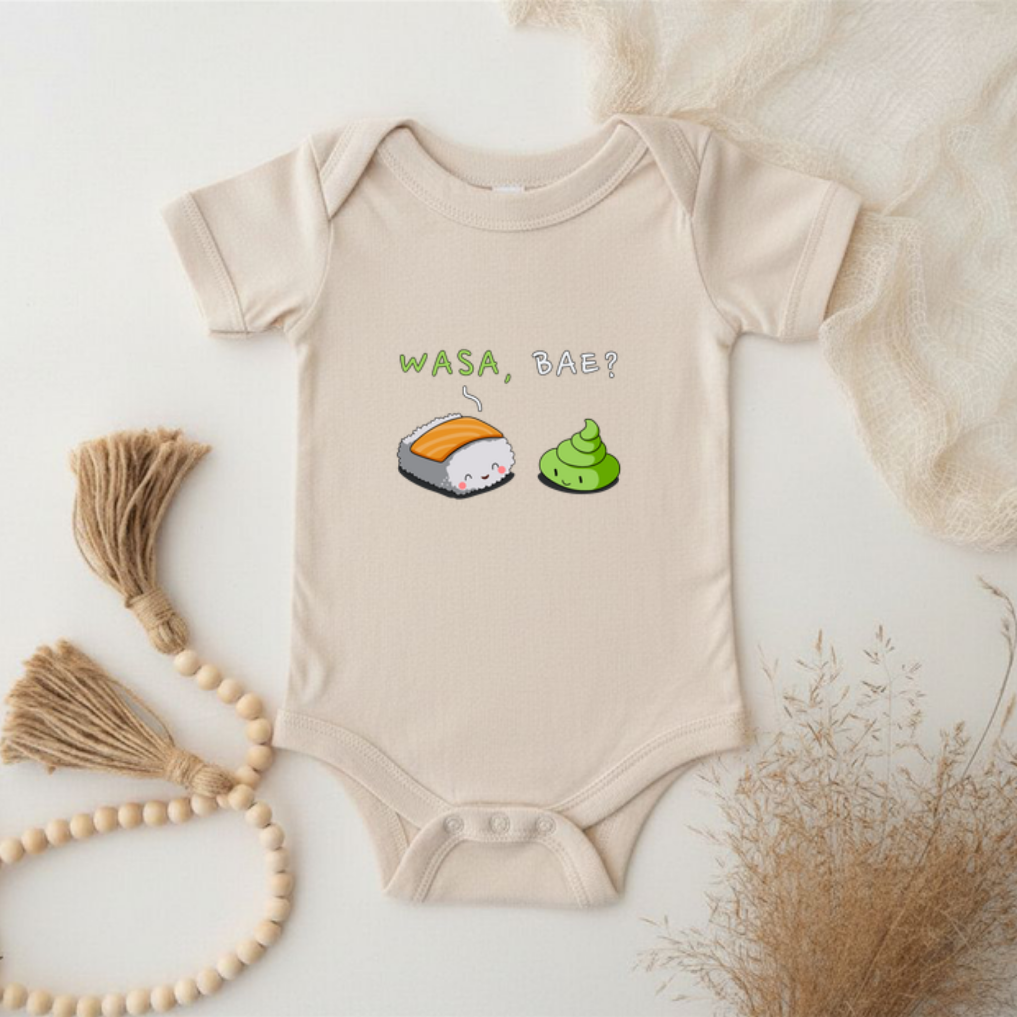 Wasa, Bae? Sushi and Wasabi Couple Onesie