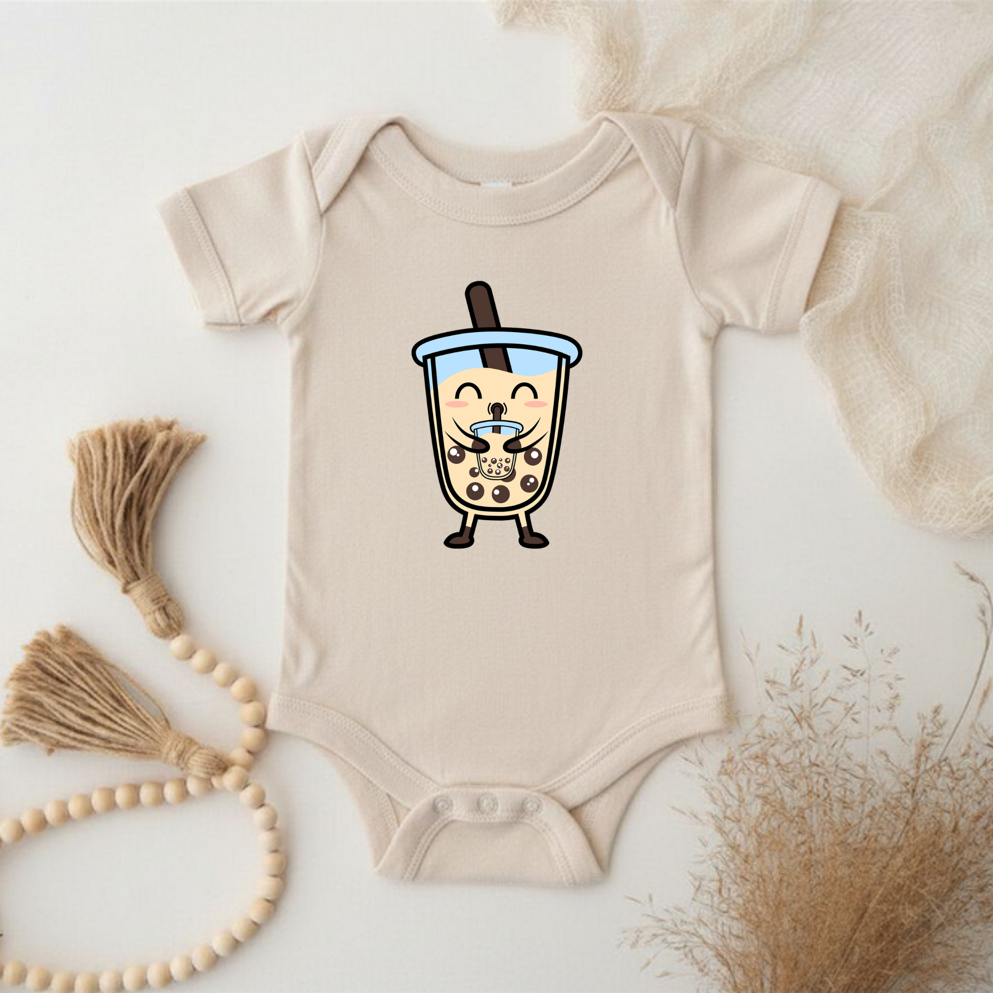 Boba Character Drinking Boba Tea Onesie