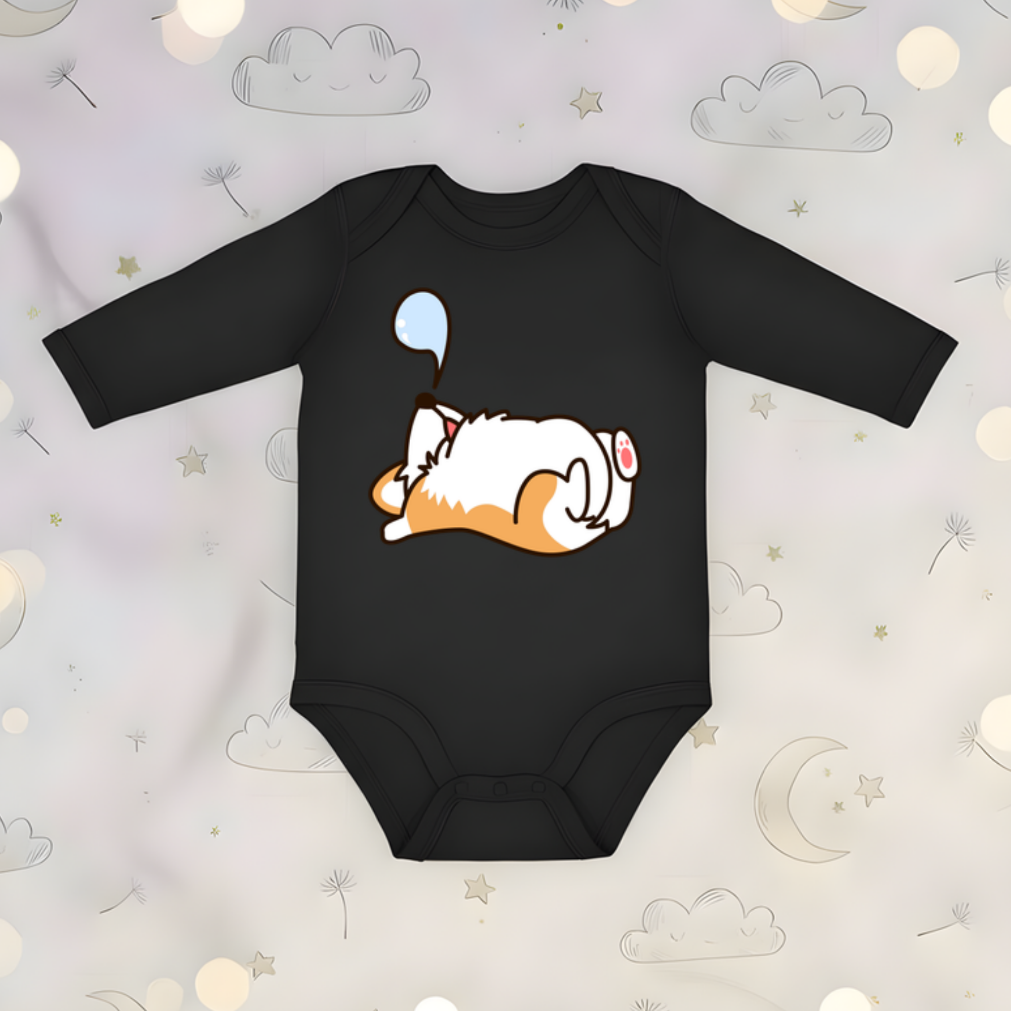 Sleeping Dog Long Sleeve Onesie