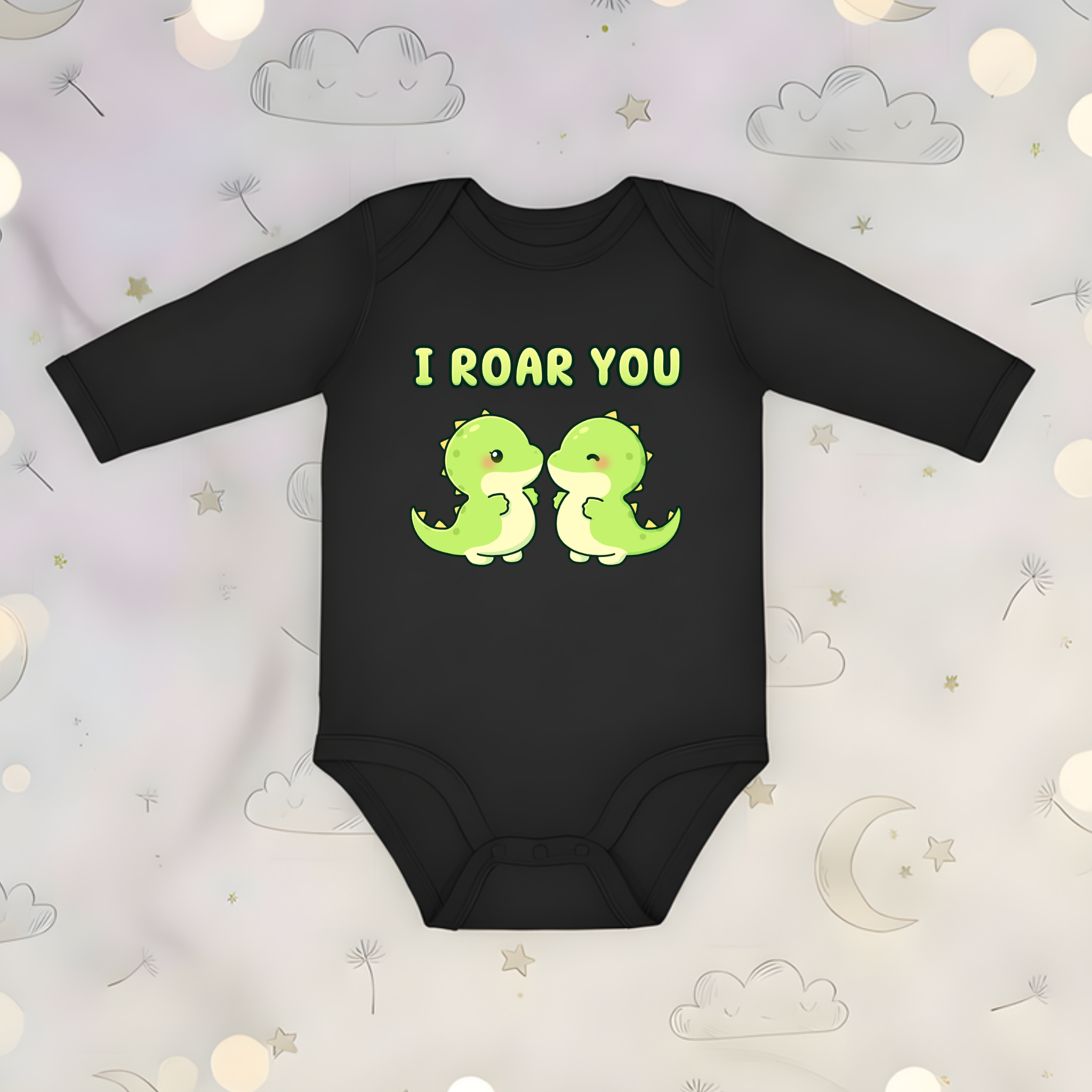 I Roar You Dinosaur Couple Long Sleeve Onesie