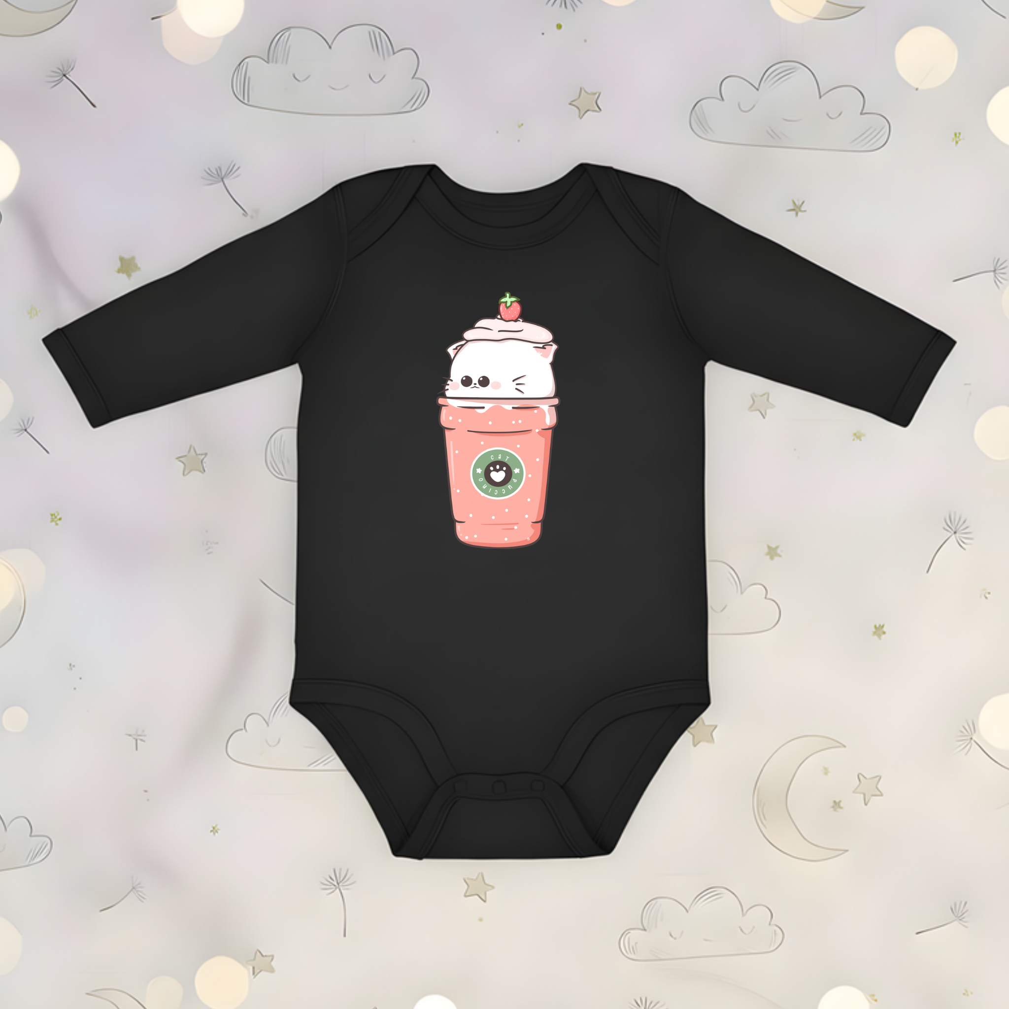 Kitten Cappuccino Long Sleeve Onesie