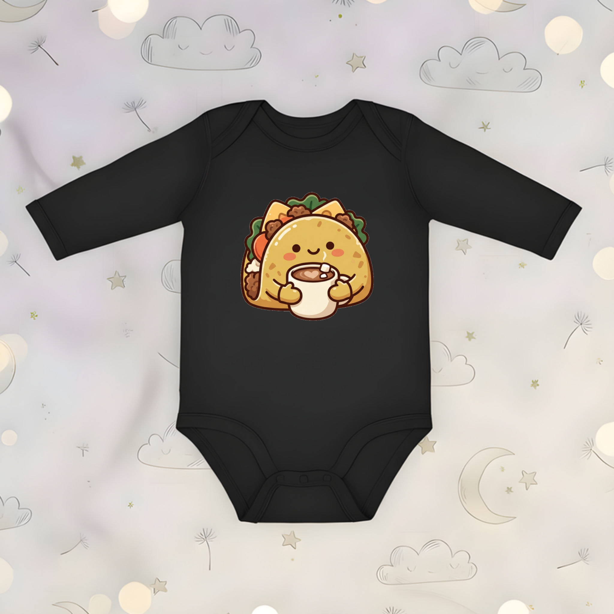 Cozy Taco Mascot Long Sleeve Onesie