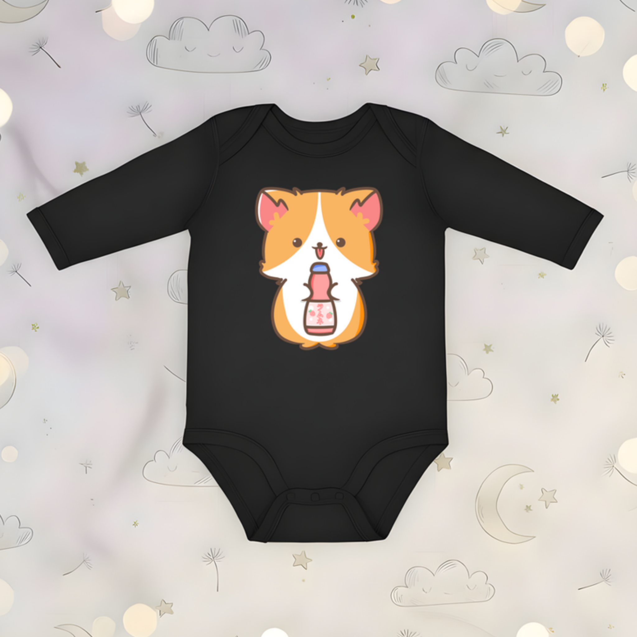Ramune Soda Dog Long Sleeve Onesie