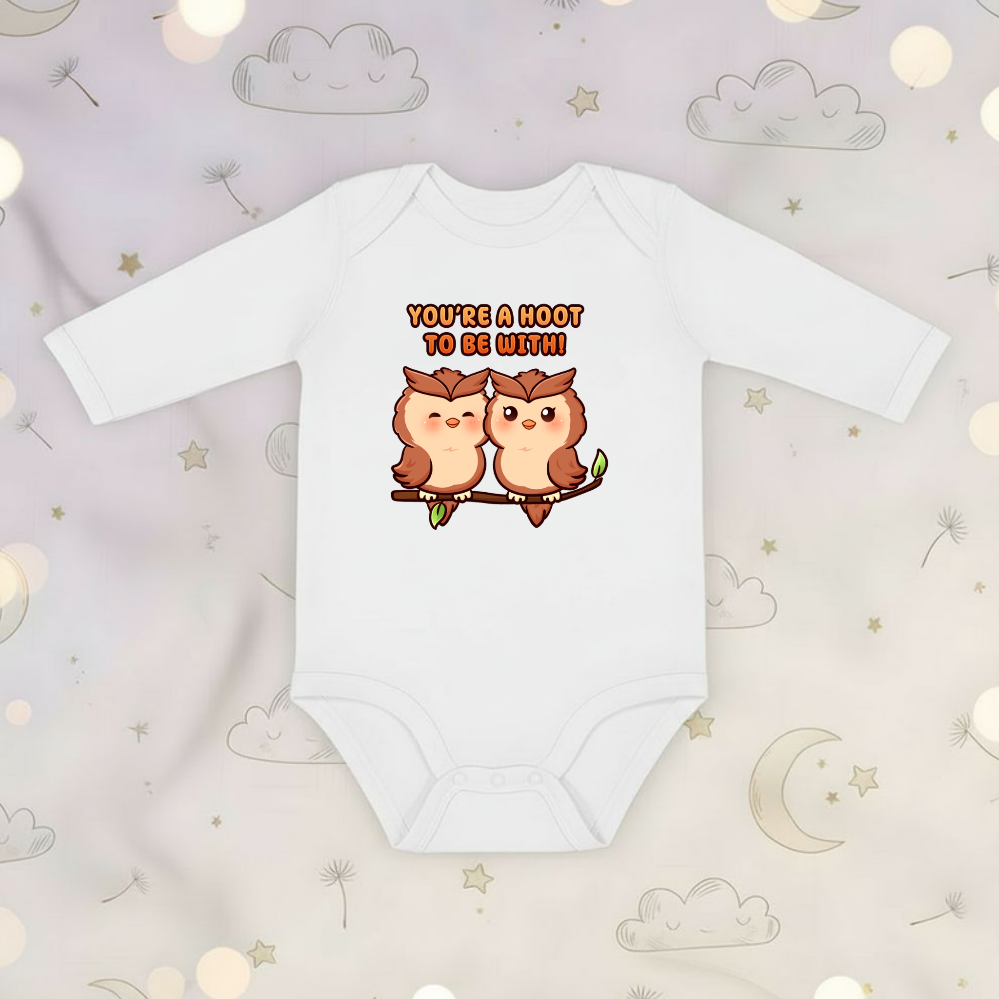 You're a Hoot to Be With Owl Couple Long Sleeve Onesie
