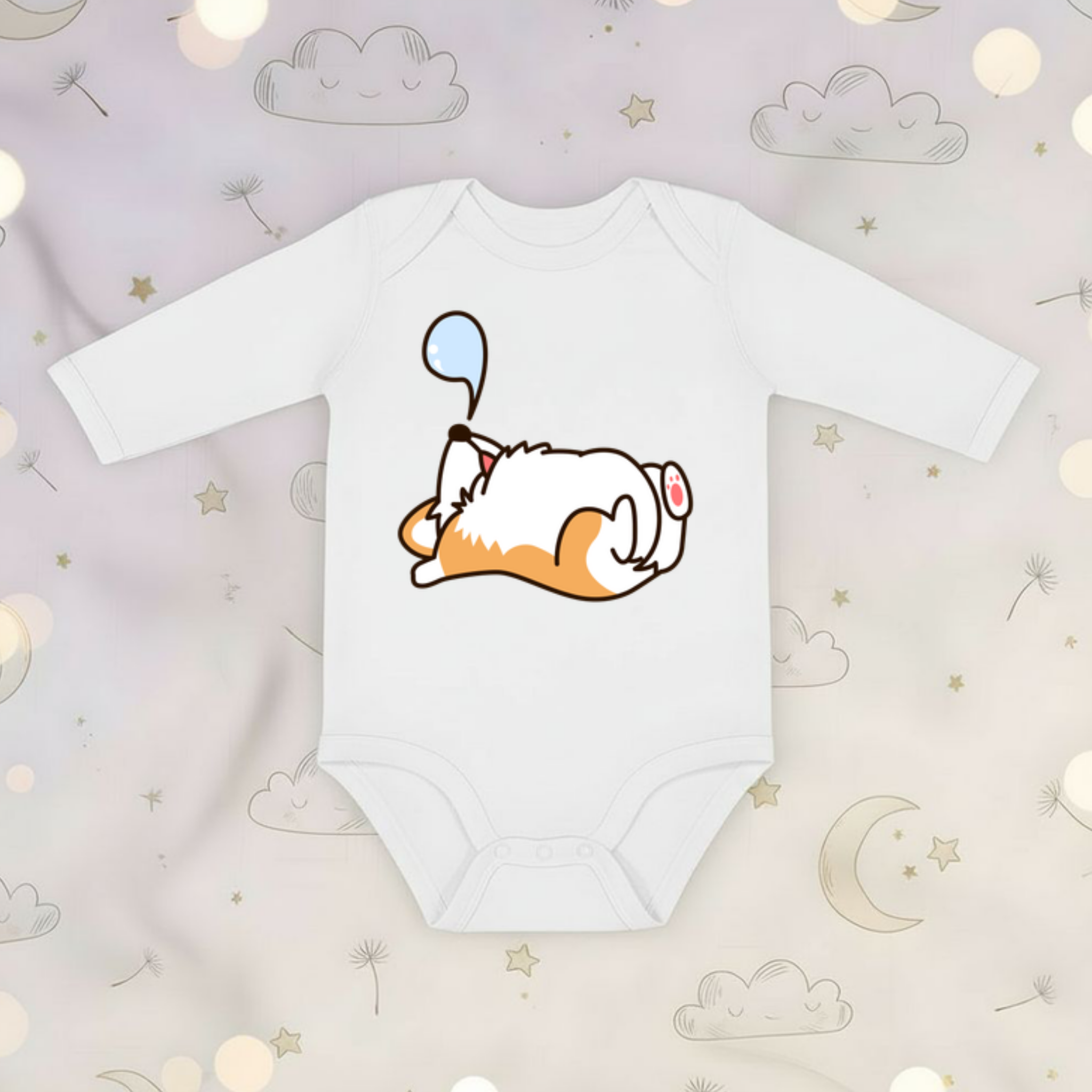 Sleeping Dog Long Sleeve Onesie
