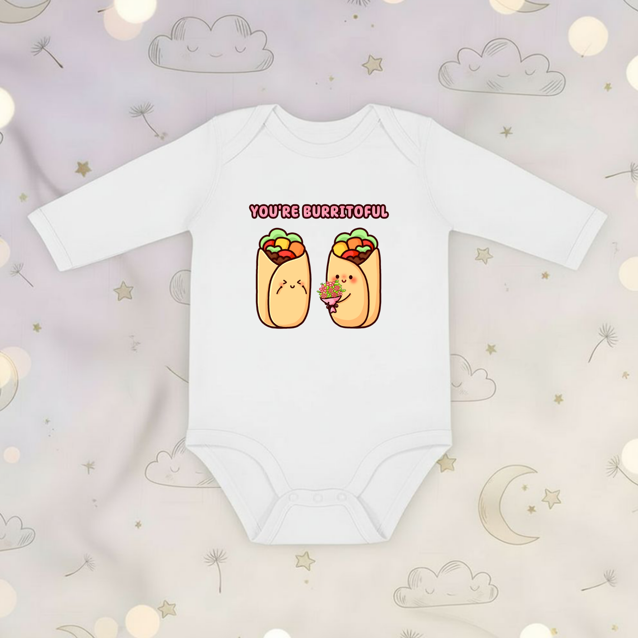 You're Burritoful Burrito Couple Long Sleeve Onesie