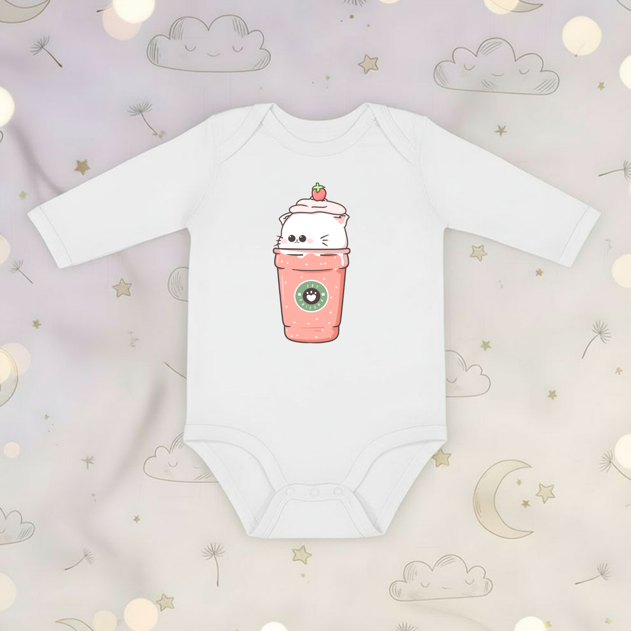 Kitten Cappuccino Long Sleeve Onesie
