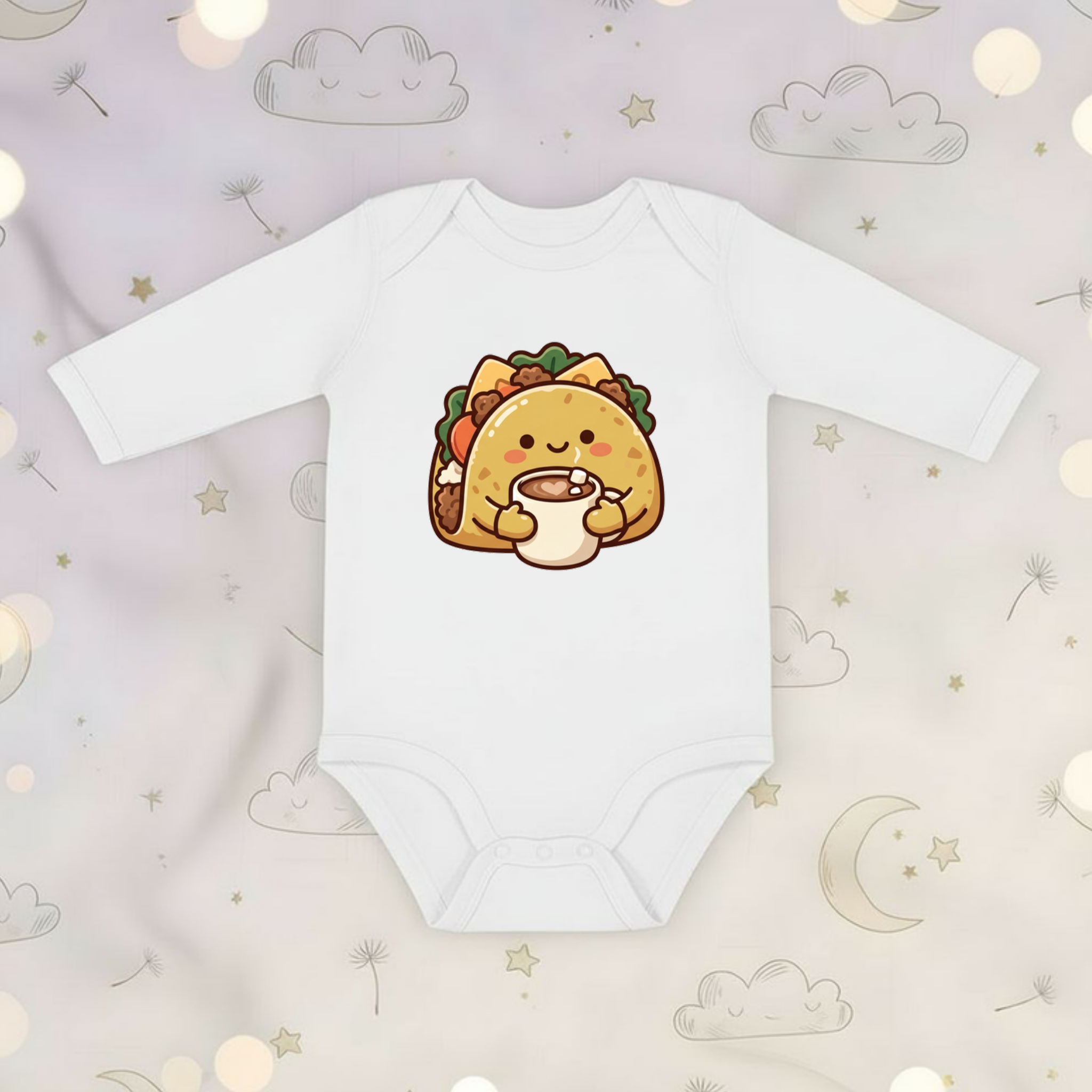 Cozy Taco Mascot Long Sleeve Onesie
