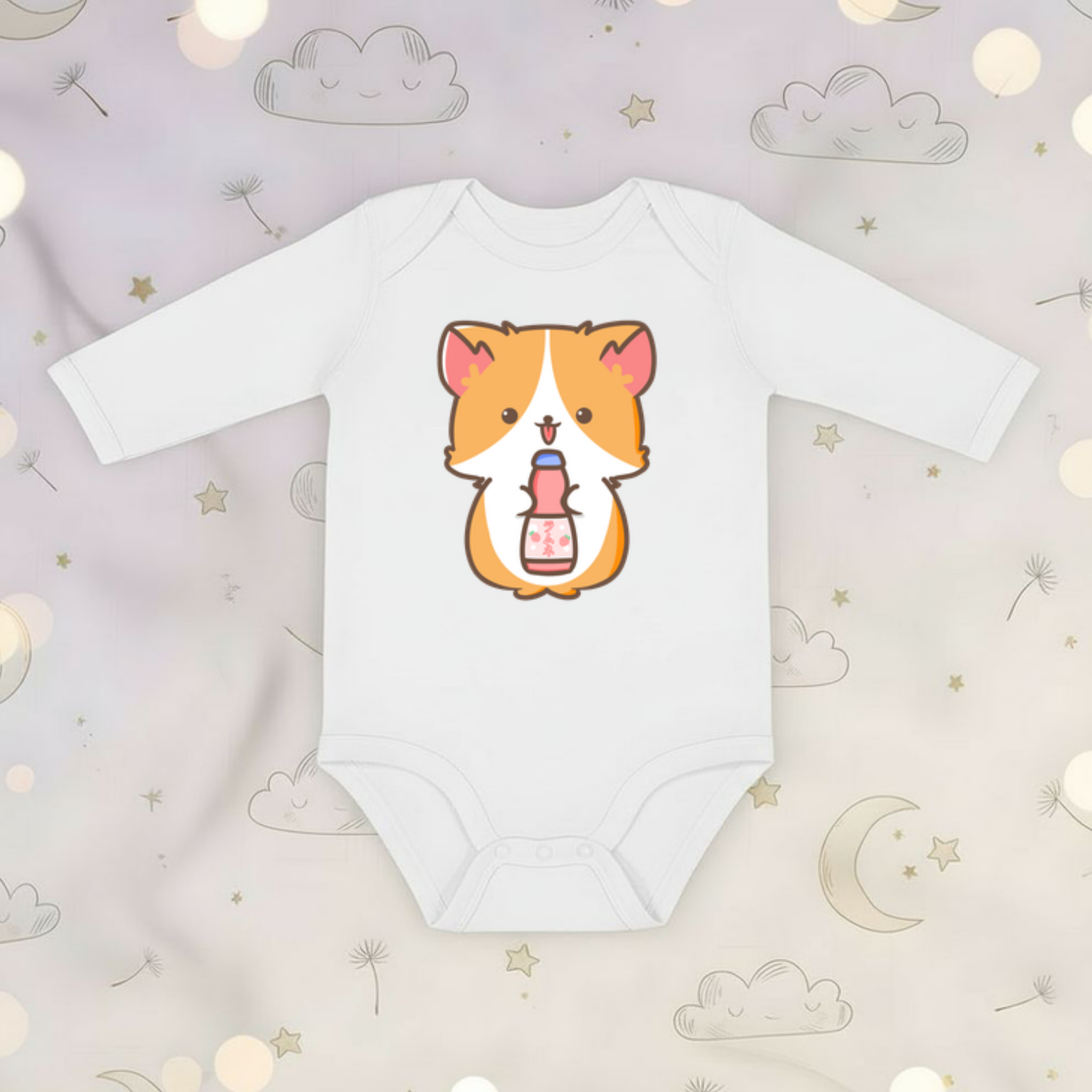 Ramune Soda Dog Long Sleeve Onesie