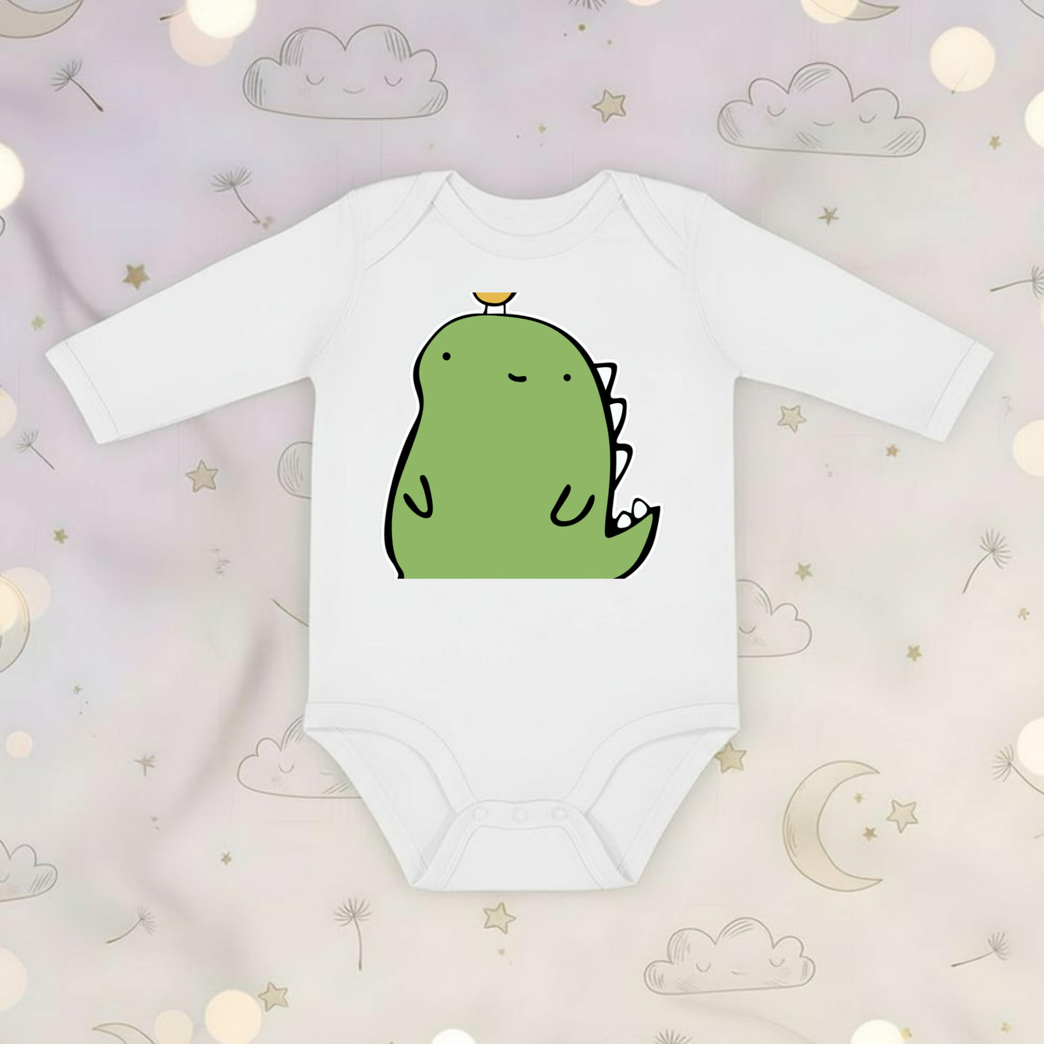 Dinosaur and Egg Long Sleeve Onesie