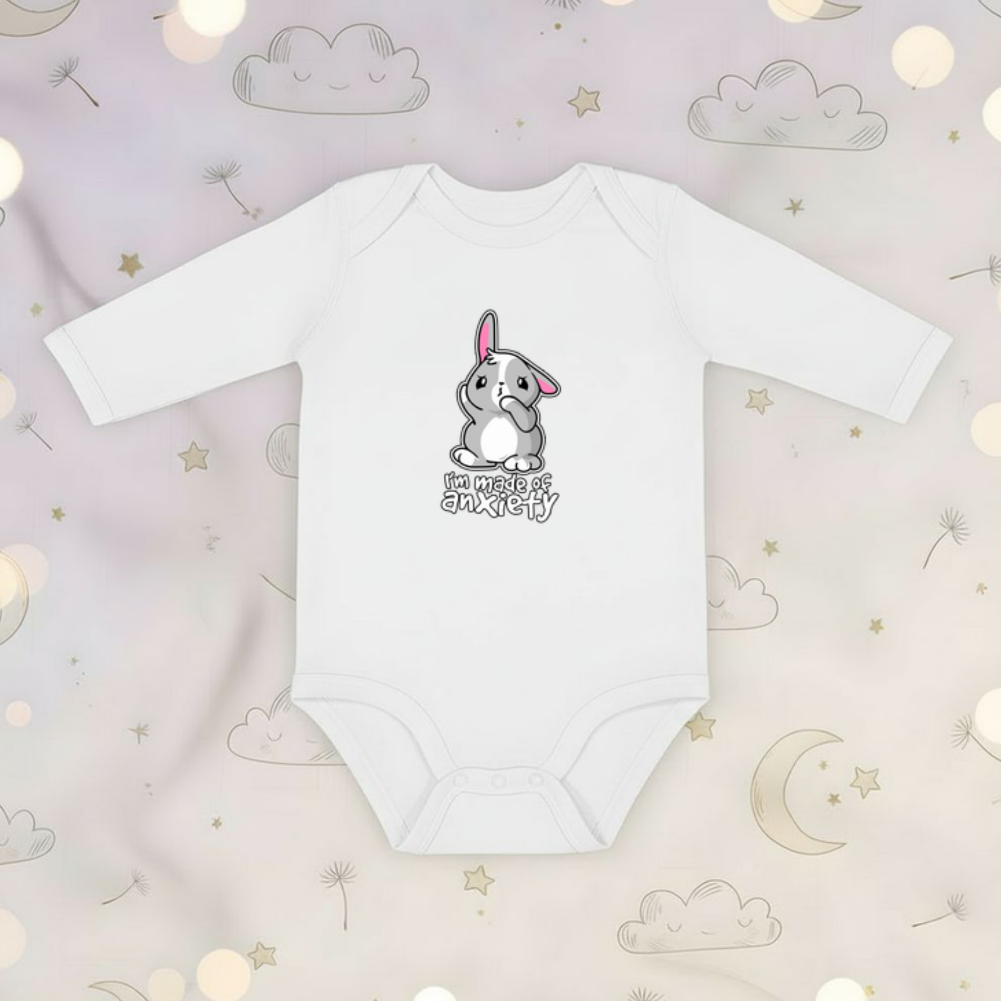 I'm Made of Anxiety Bunny Rabbit Long Sleeve Onesie