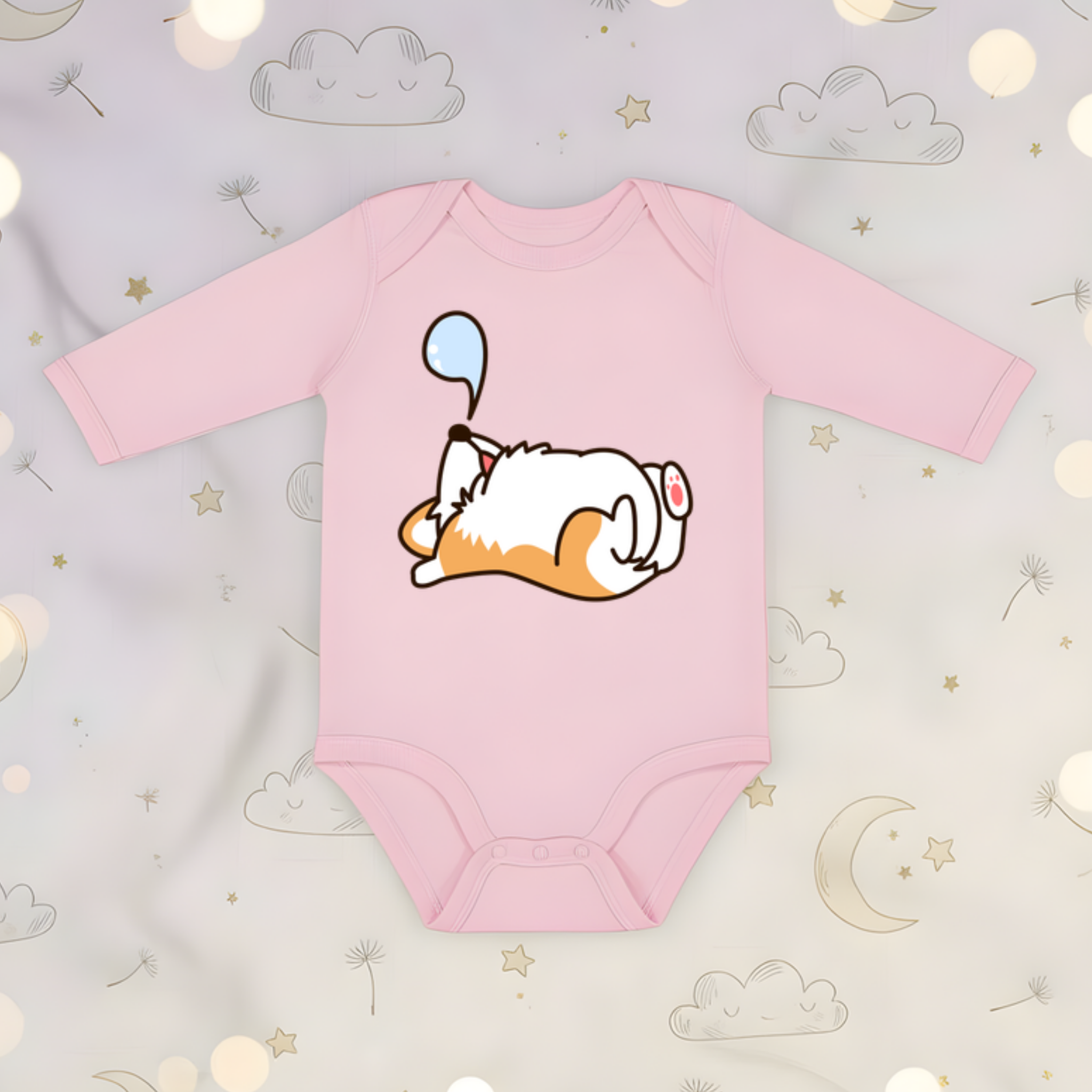 Sleeping Dog Long Sleeve Onesie