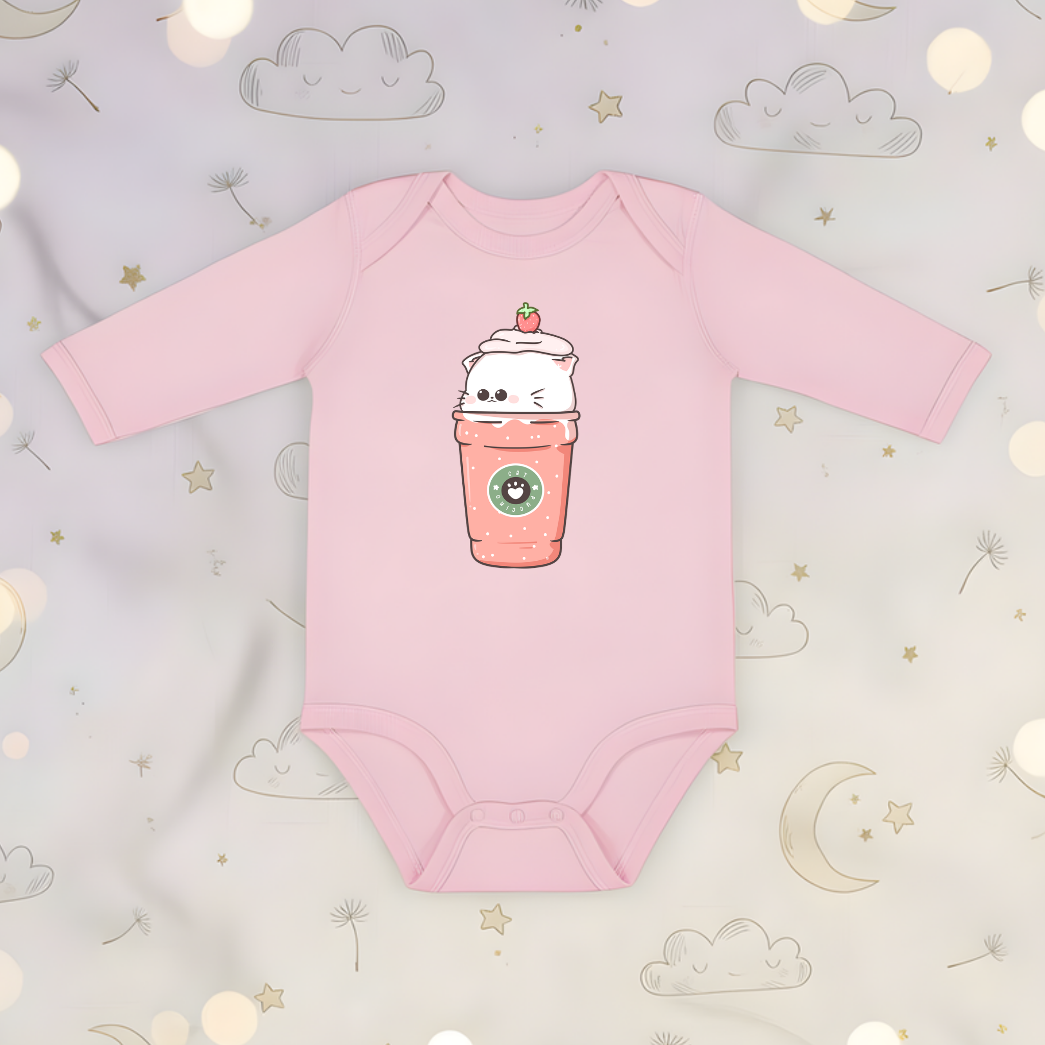 Kitten Cappuccino Long Sleeve Onesie