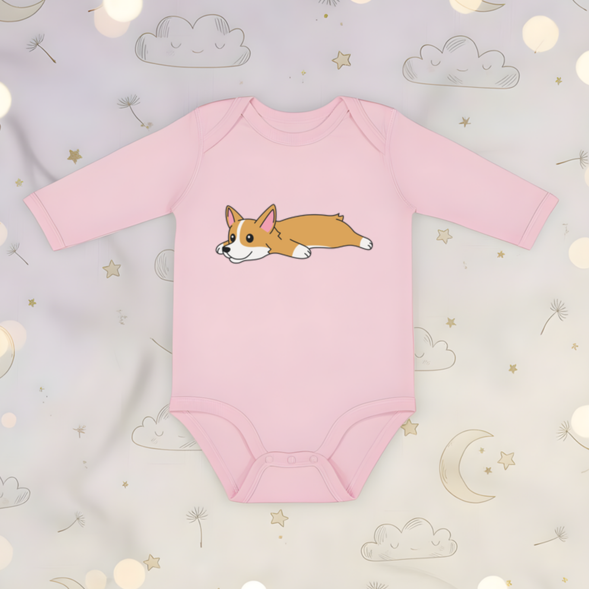 Tired Dog Long Sleeve Onesie