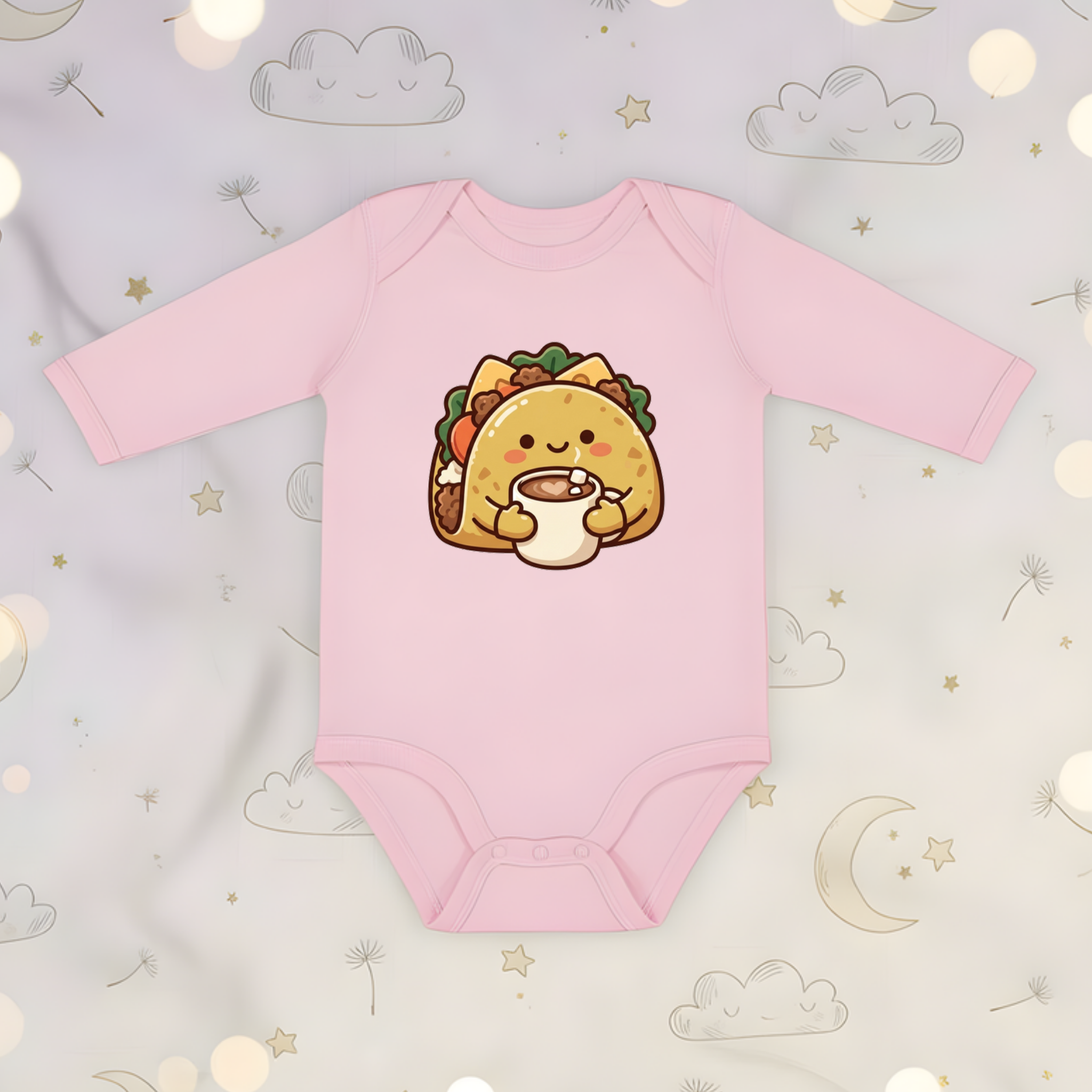 Cozy Taco Mascot Long Sleeve Onesie