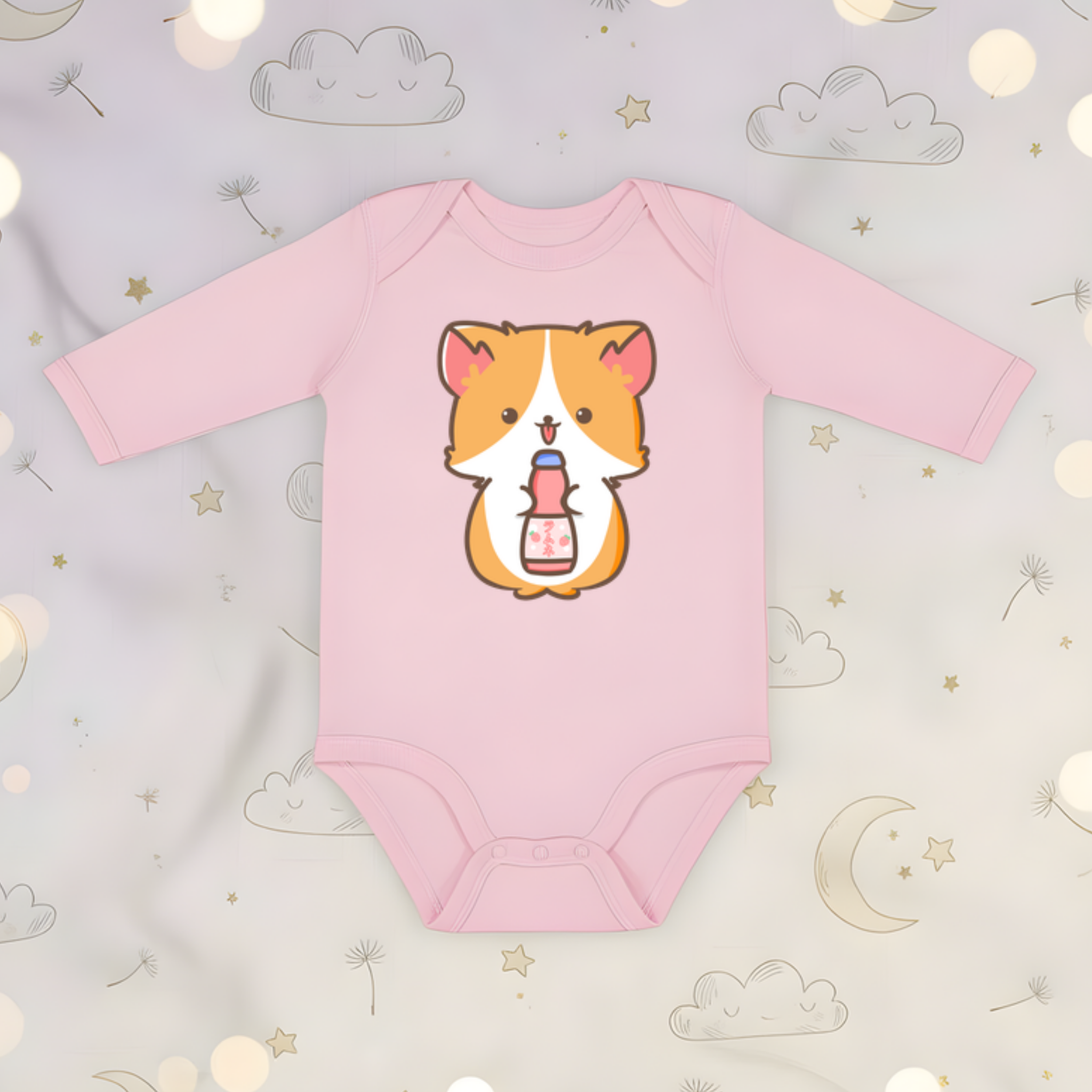 Ramune Soda Dog Long Sleeve Onesie